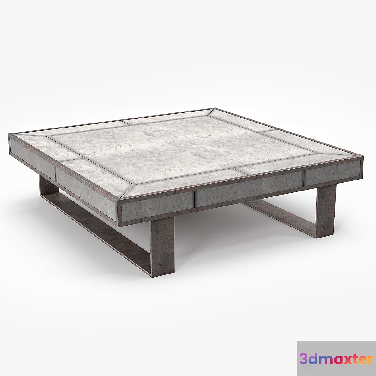 Louise Bradley Antique Mirror Coffee Table 3D Max