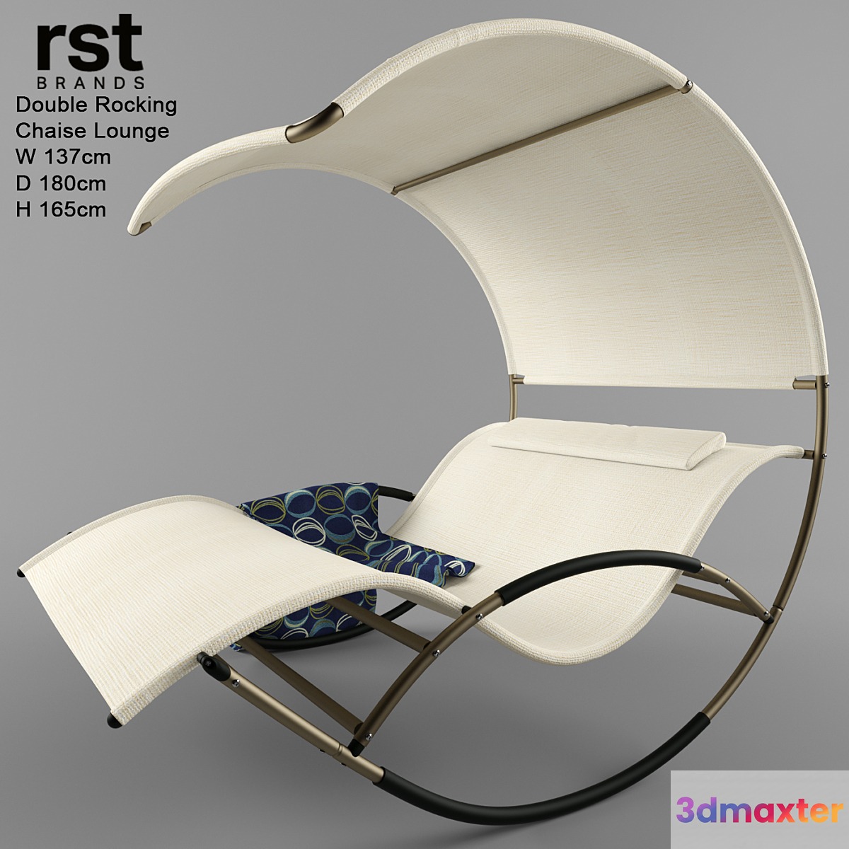 Double Rocking Chaise Lounge 3D Max