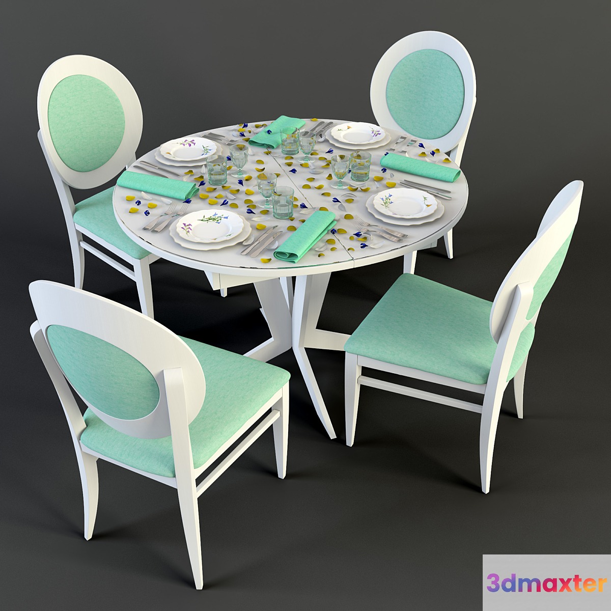A set of furniture table with chairs + serverovka