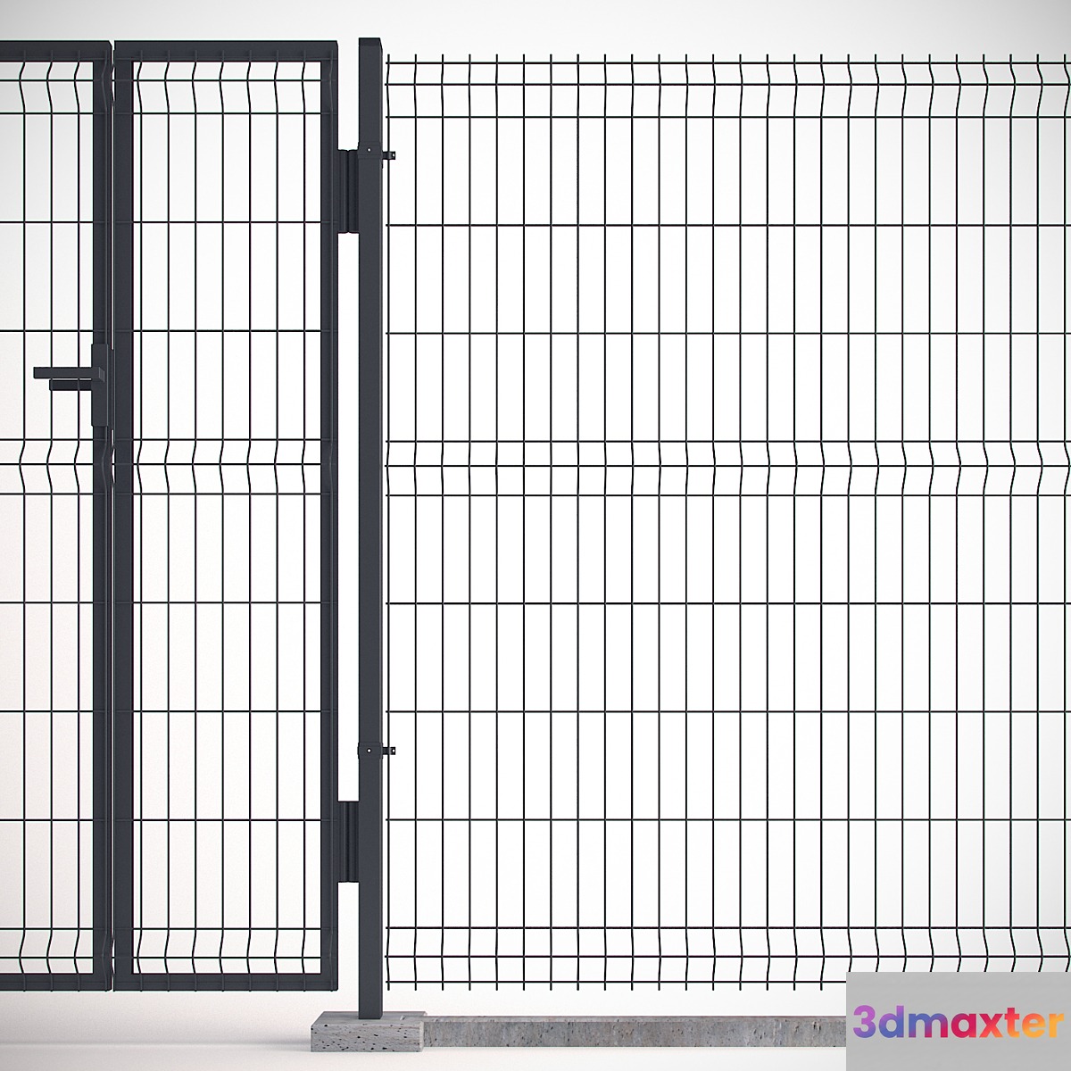 Welded Wire Panel Fence 3D Max