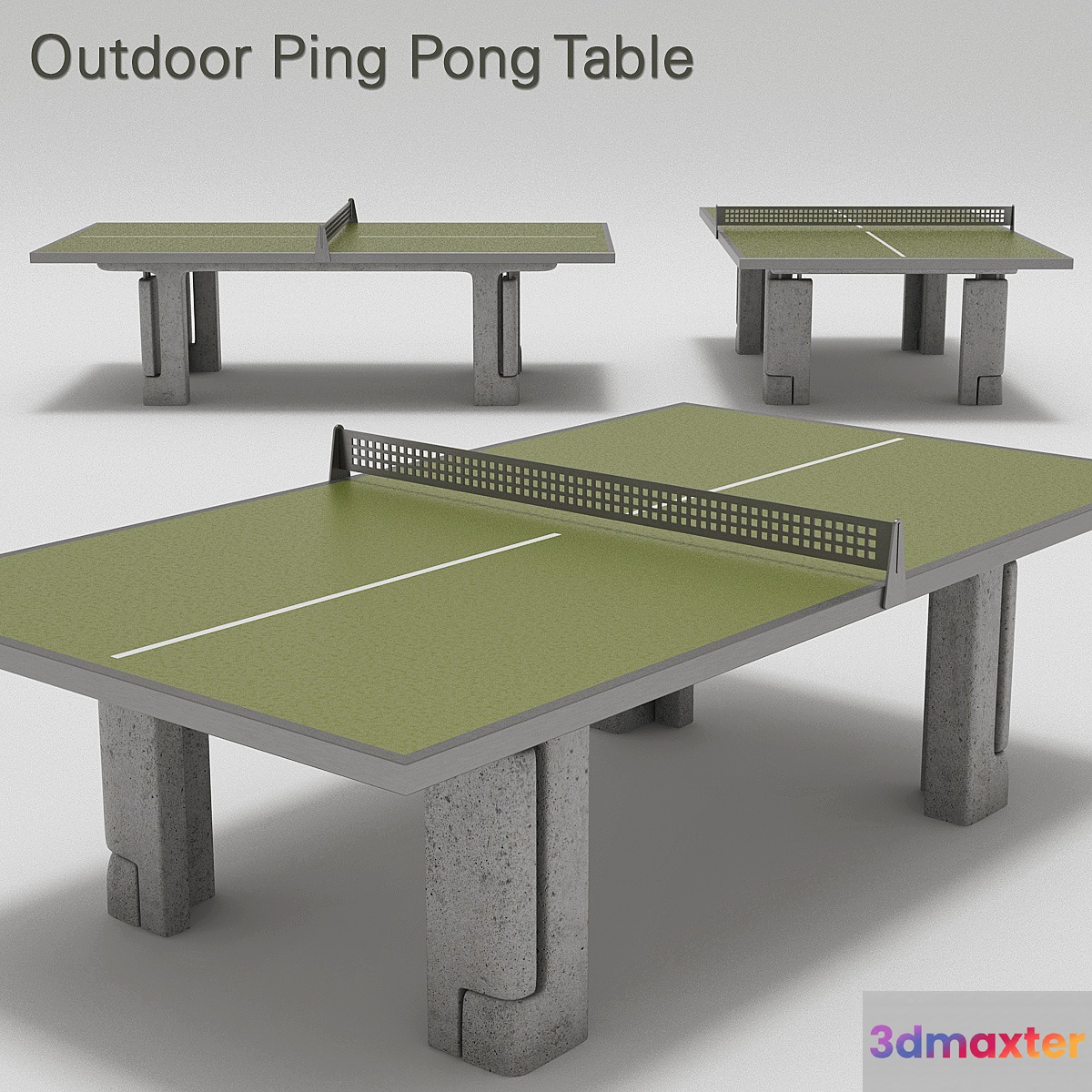 Outdoor Ping Pong Table 3D Max