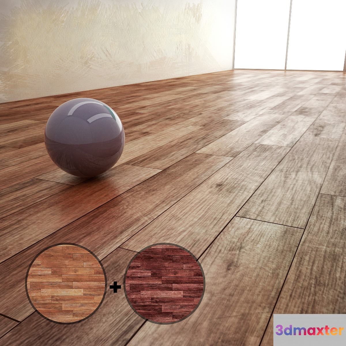 Parquet Material With 2 Texture
