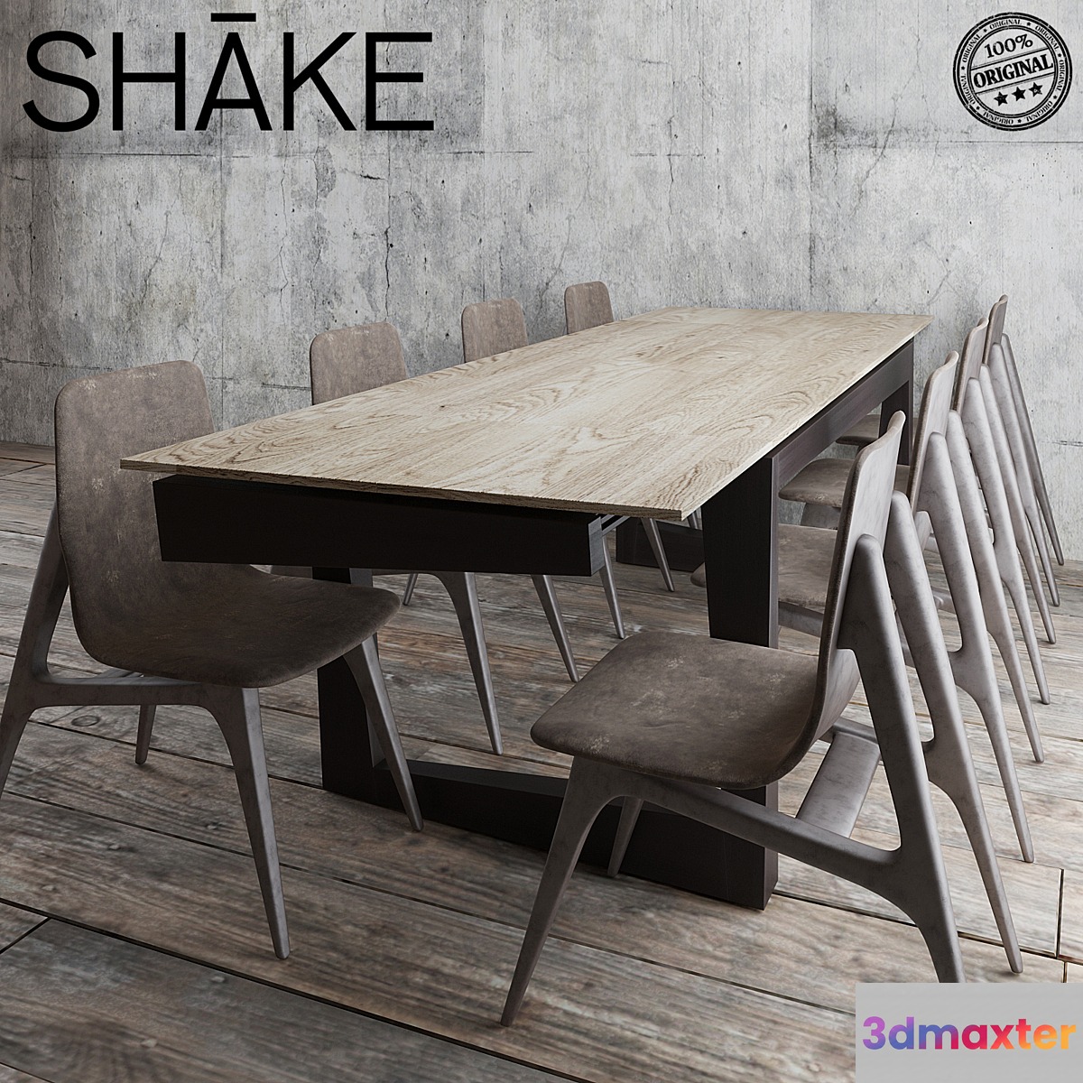 Shake Twist Table & hio chair 3D Max