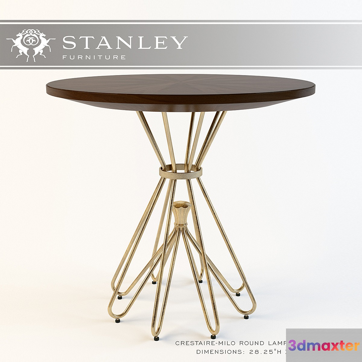 Stanley_Crestaire-Milo Round Lamp Table 3D Max