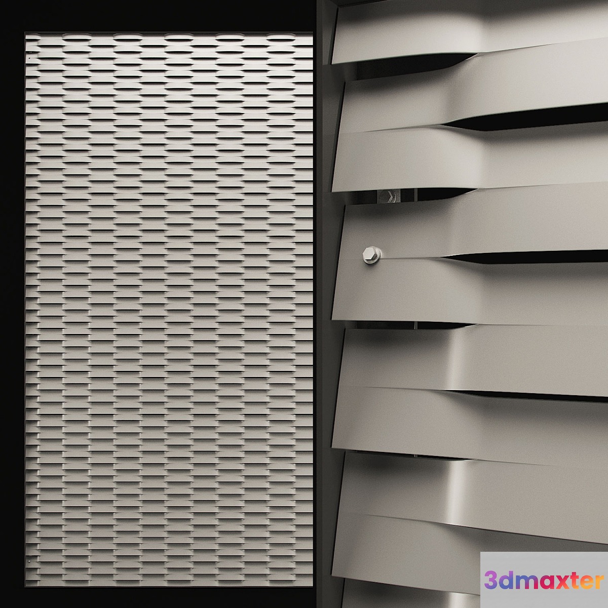 Expanded metal mesh - 133x56 mm 3D Max