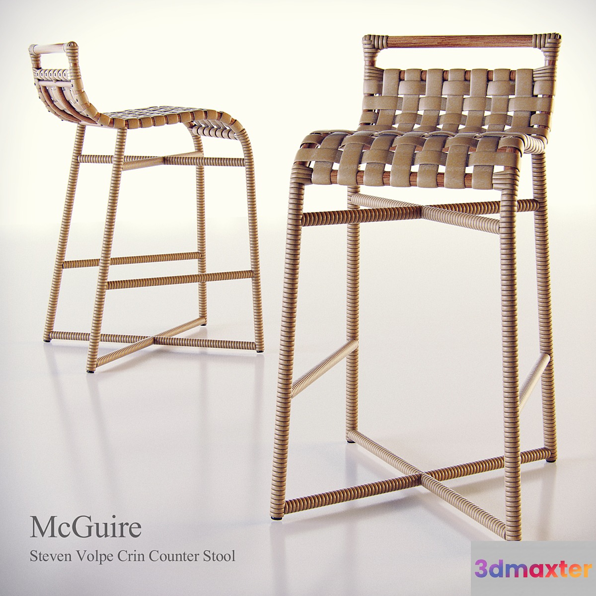 mcguire STEVEN VOLPE CRIN COUNTER STOOL - No.2 3D Max