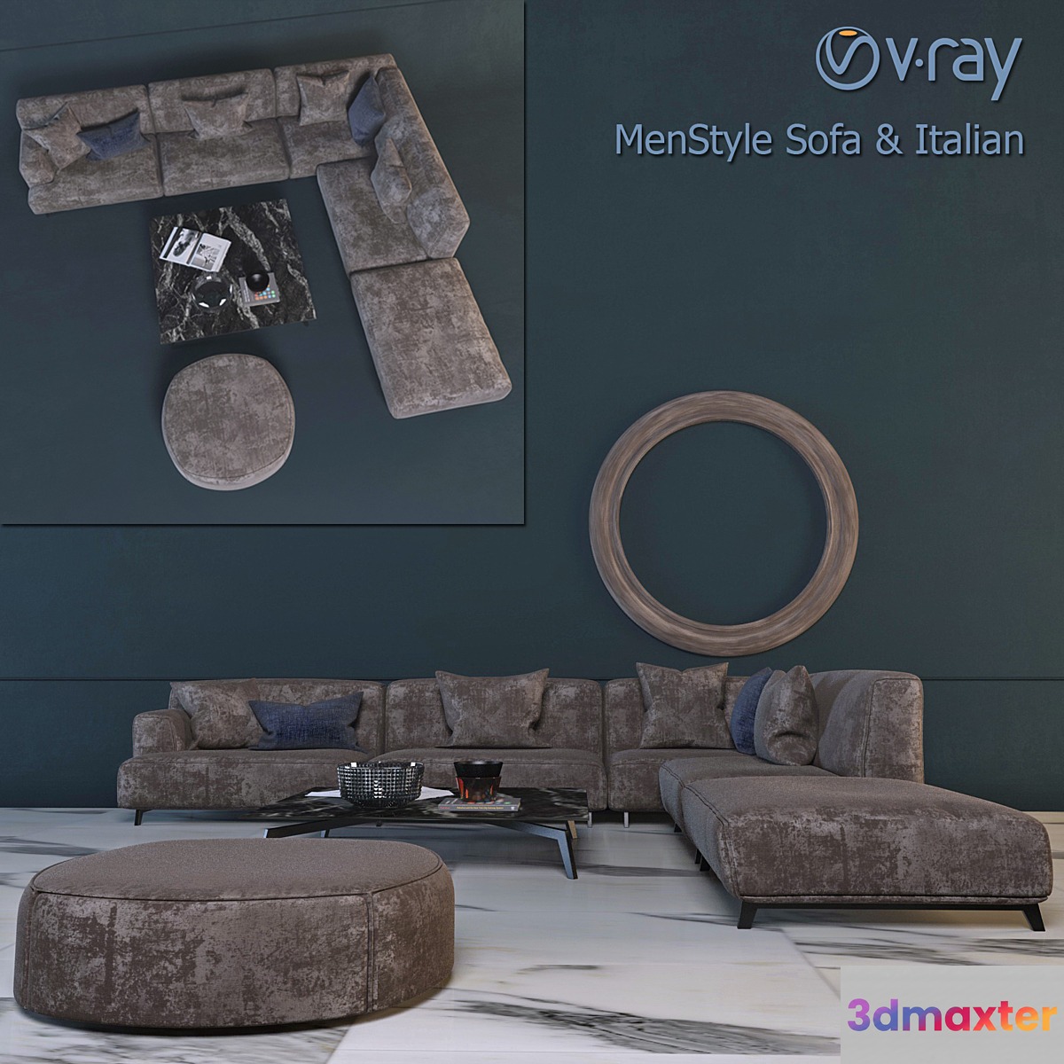 Divan Menstyle Italiya 3D Max