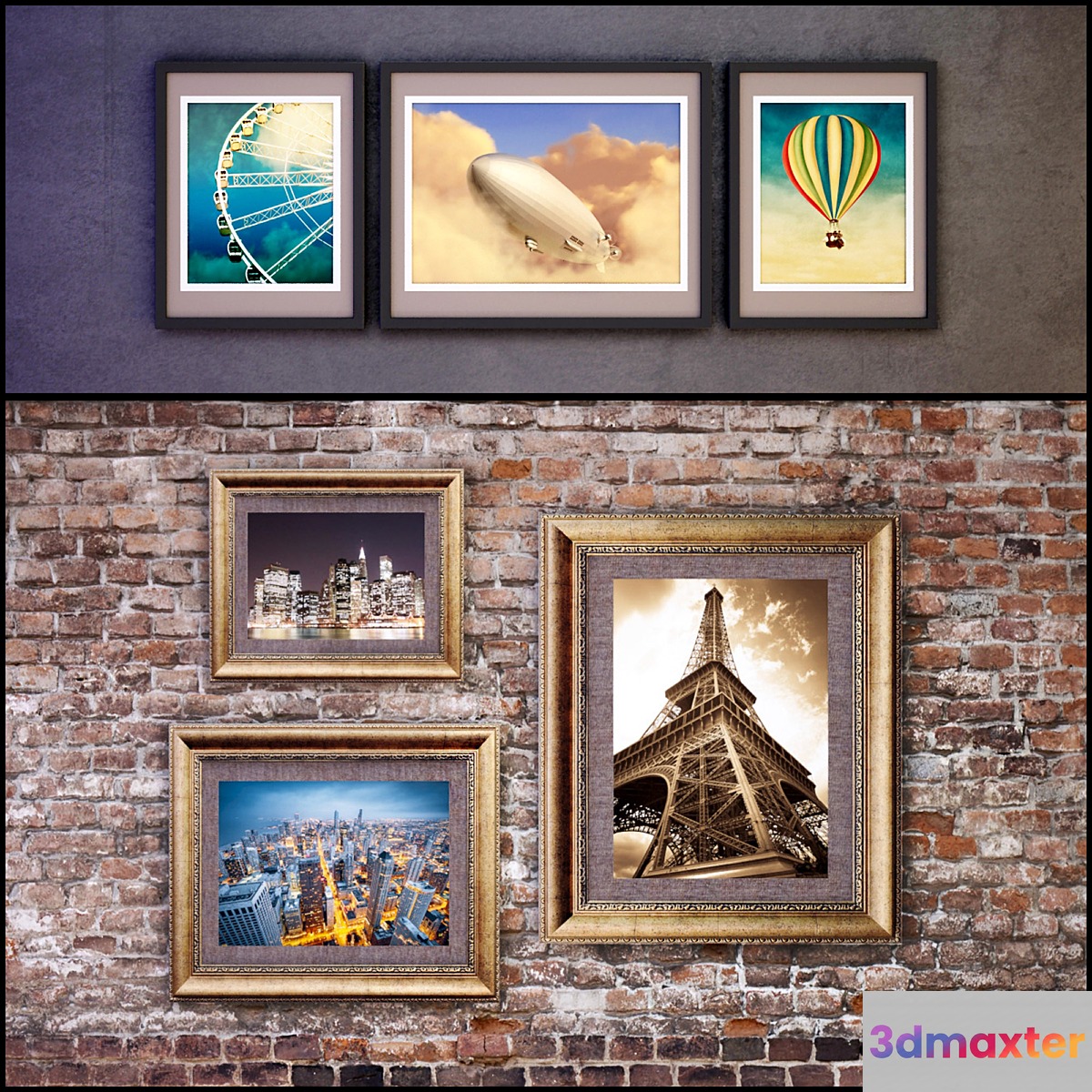 The picture in the frame: 15 piece (Collection 1) 3D Max