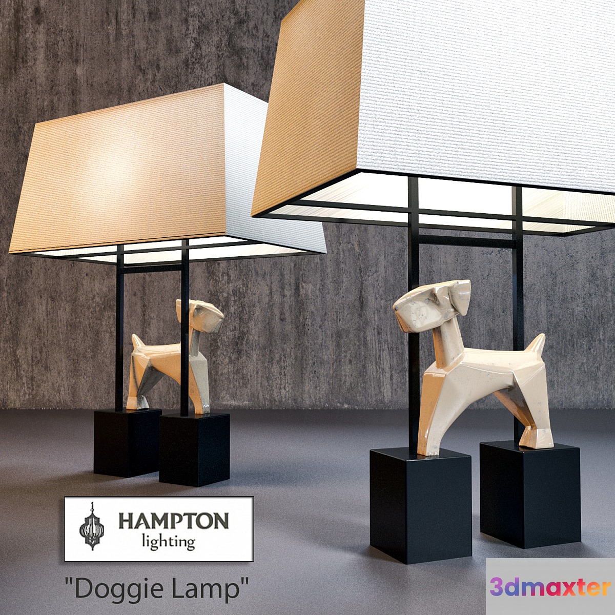 Table lamps Doggie 3D Max