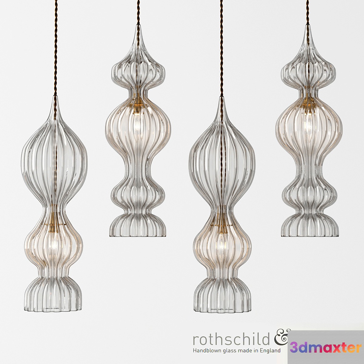Rothschild & Bickers Spindle Pendants - No.2 3D Max