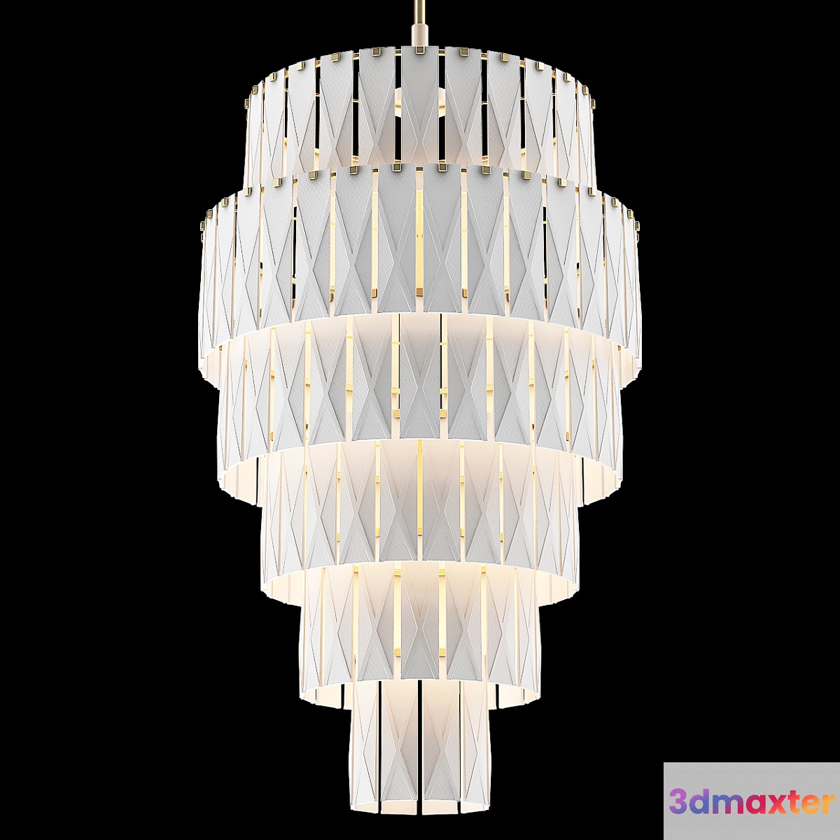 Meissen Couture Chandelier Cascade de luxe 3D Max