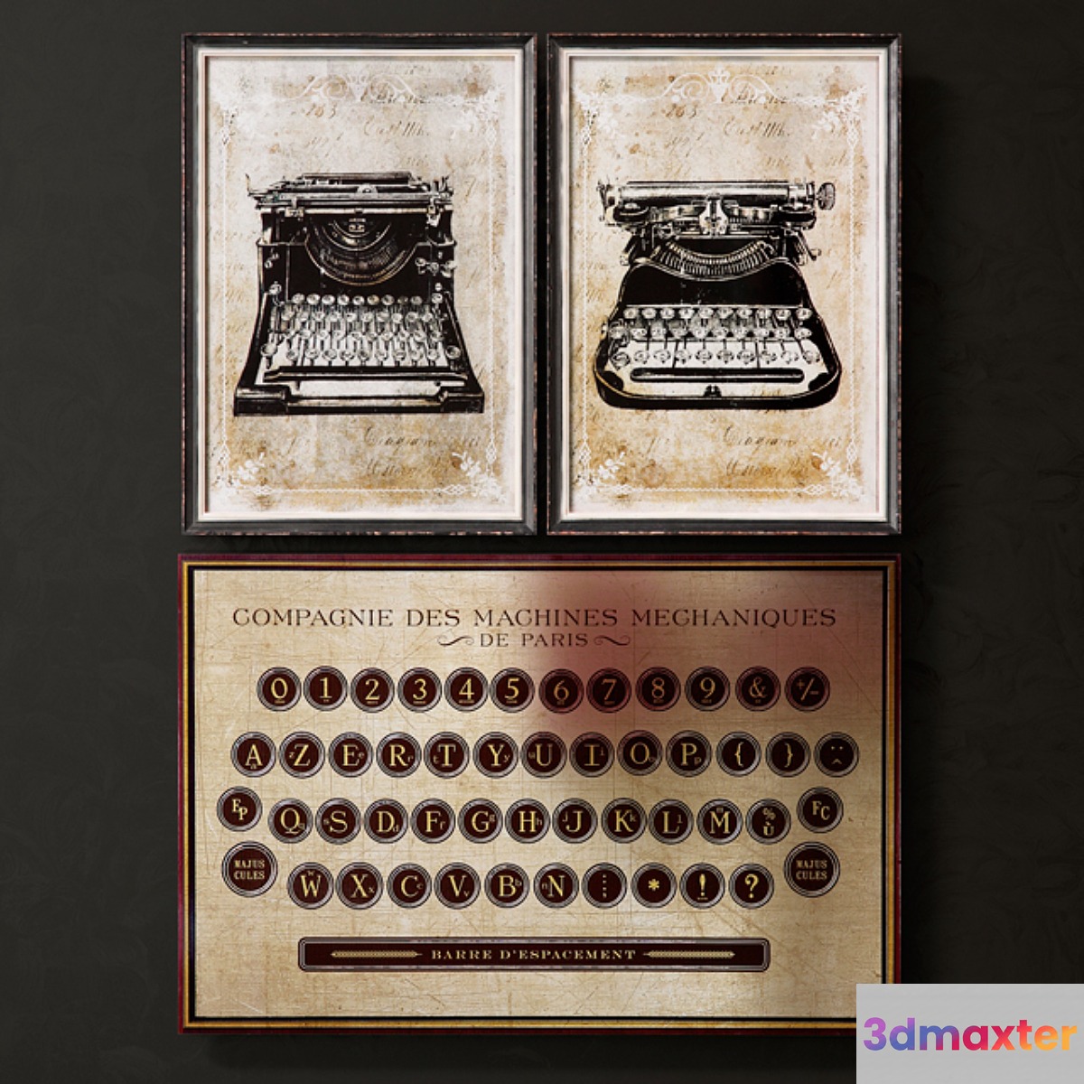 Classic Typewriters 3D Max