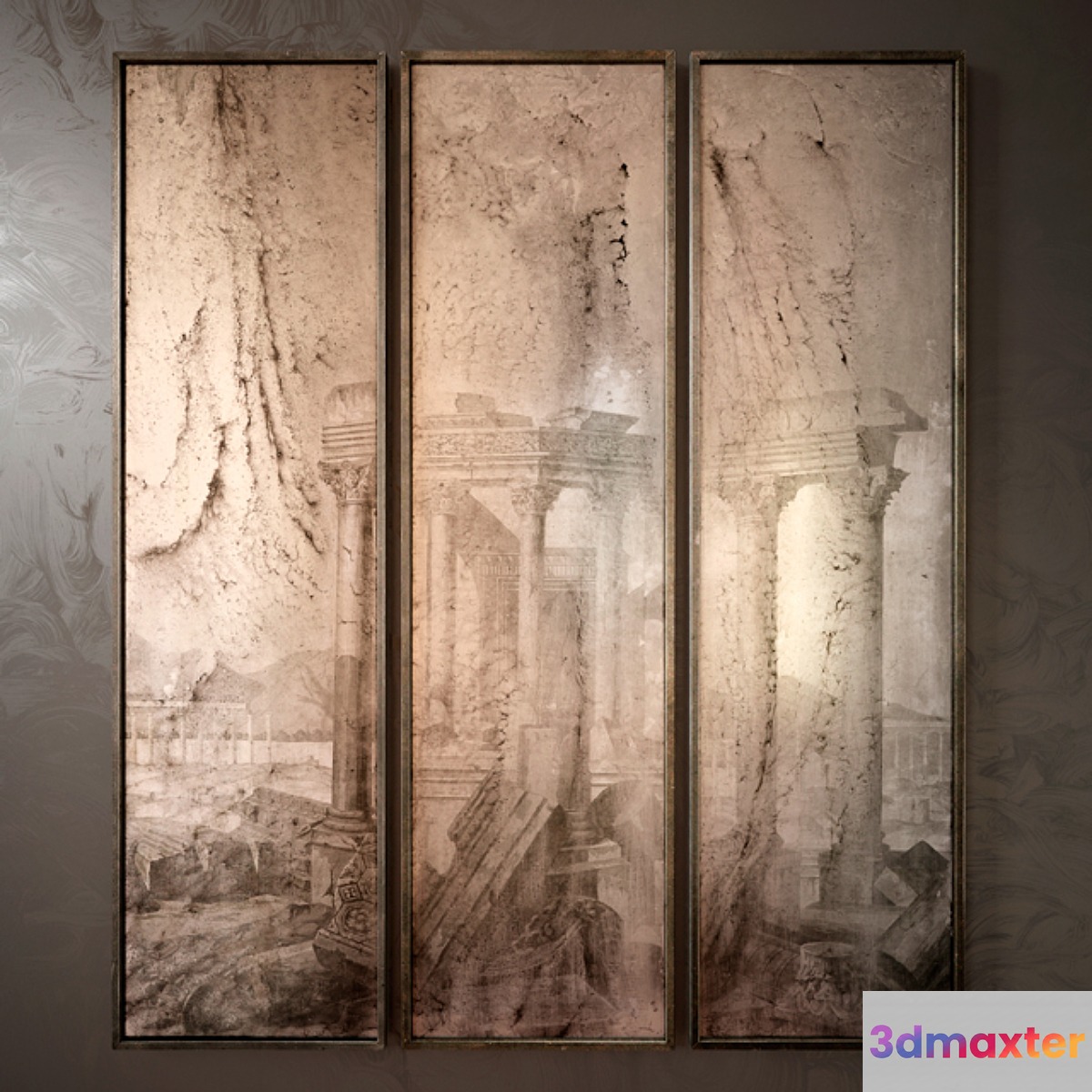 Antiqued Mirrored Views 3D Max