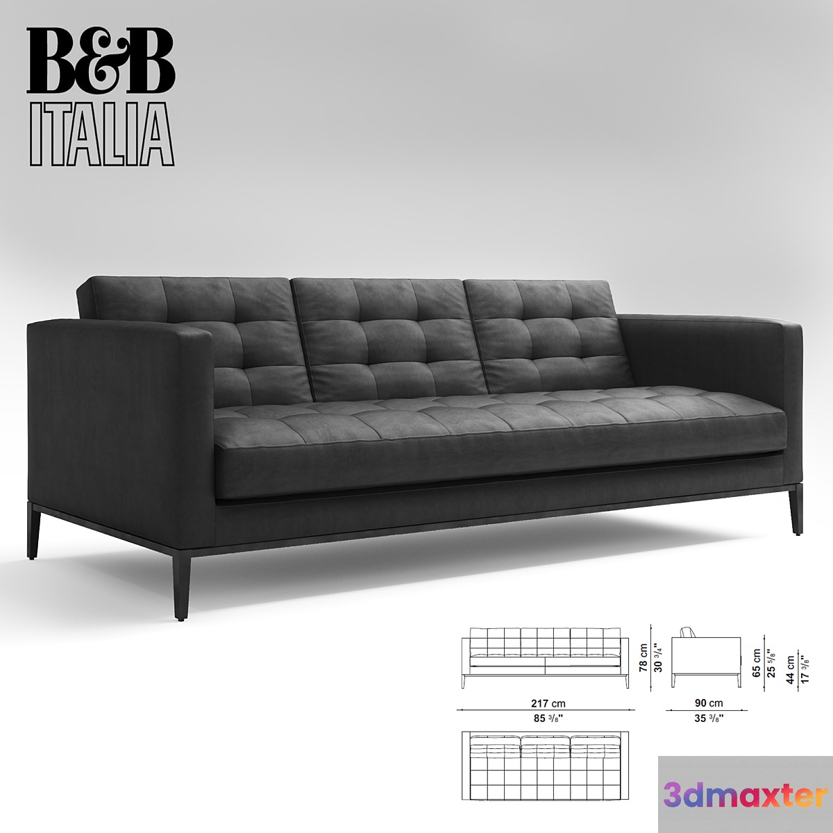 ac lounge sofa b & b italia 3D Max