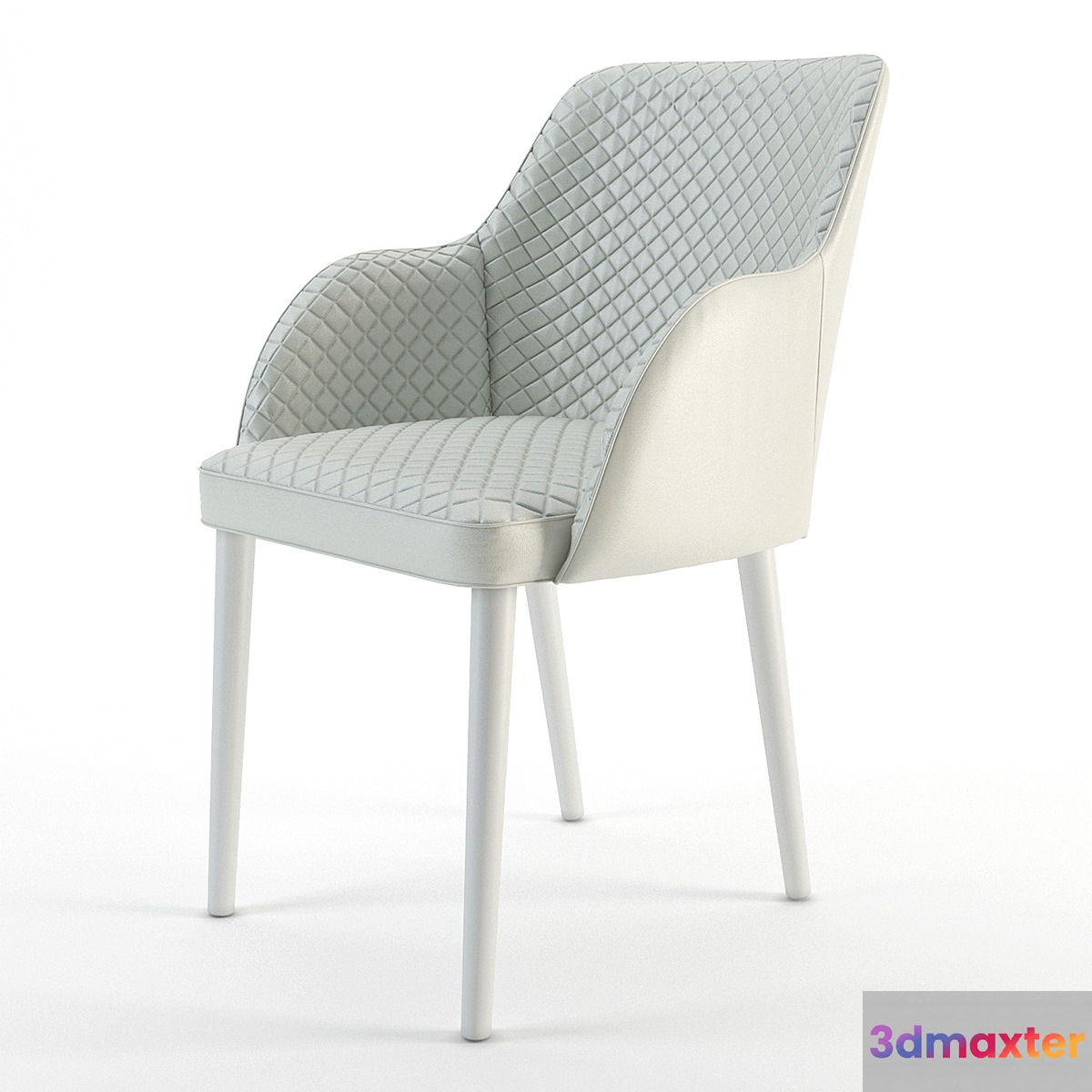Devon Club Chair White 3D Max