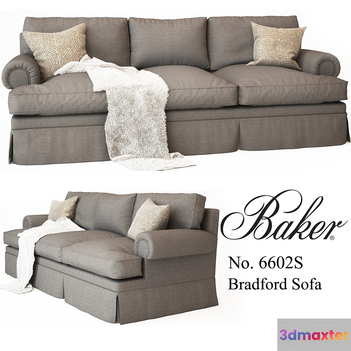 Baker_No. 6602S BRADFORD SOFA 3D Max