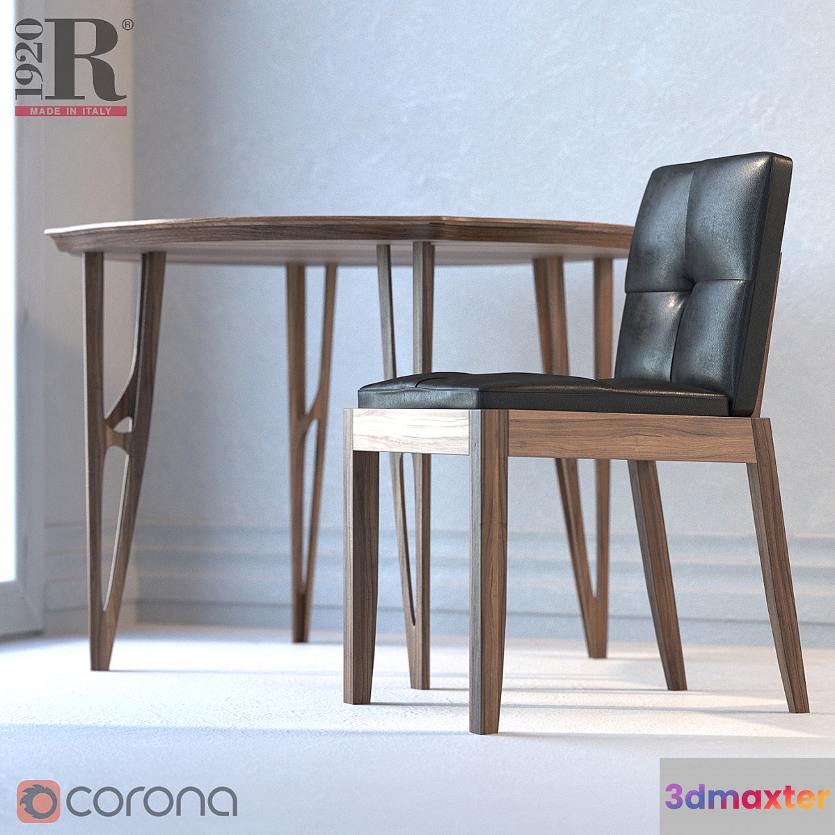 Vegan table. Bever sedia chair. Riva 1920