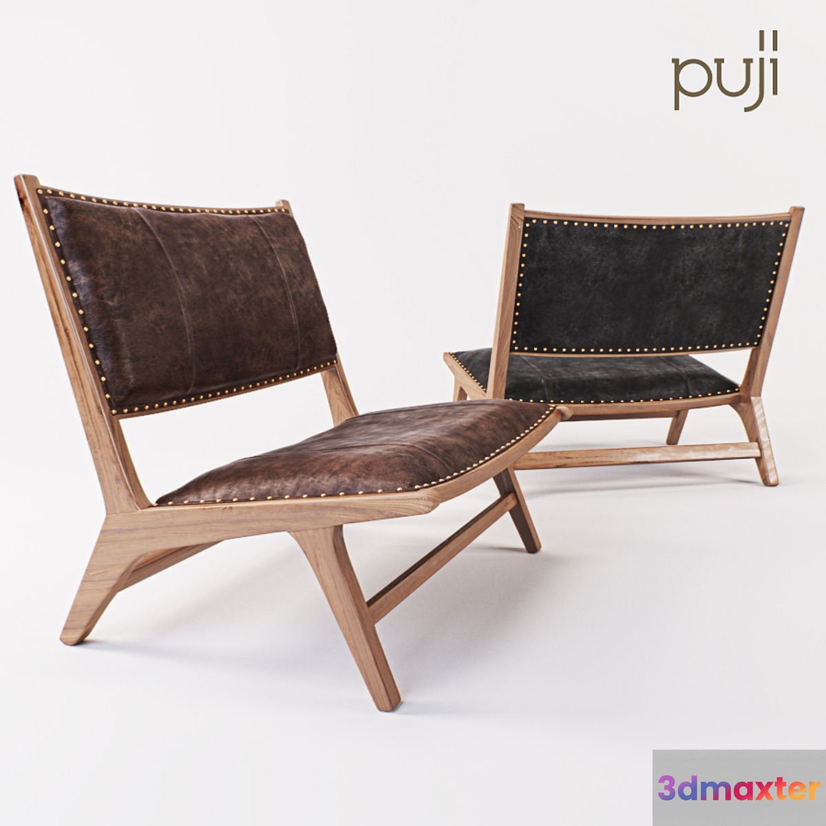 Kursi Leather Chair 3D Max