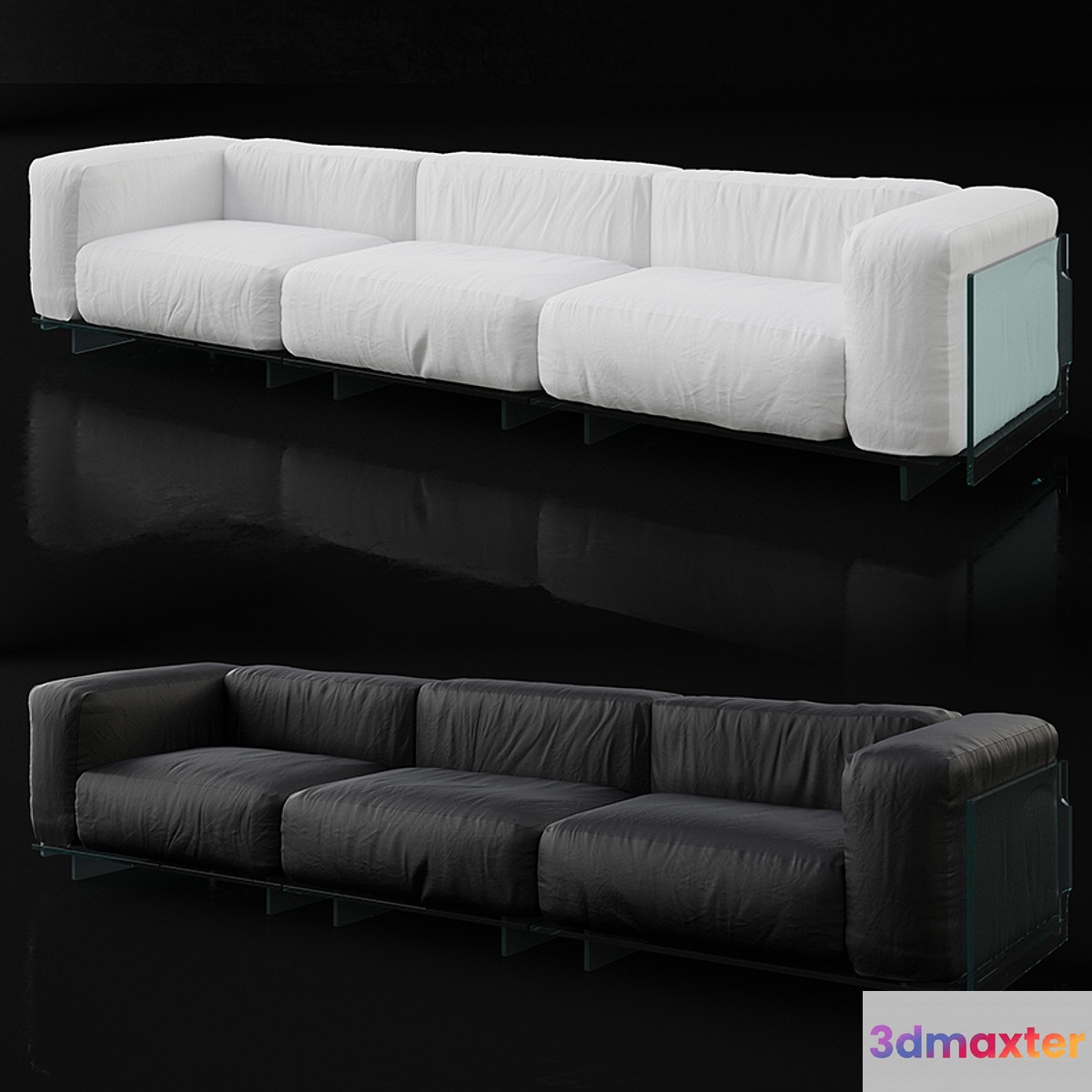 Glas Italia Crystal Lounge sofa 3D Max