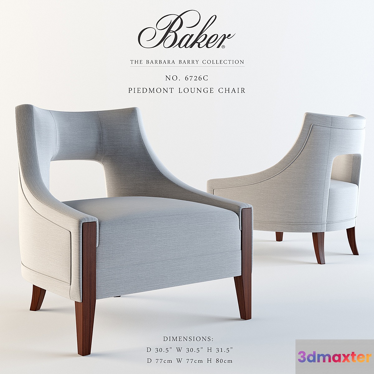 BAKER_Piedmont Lounge Chair_No 6726C 3D Max