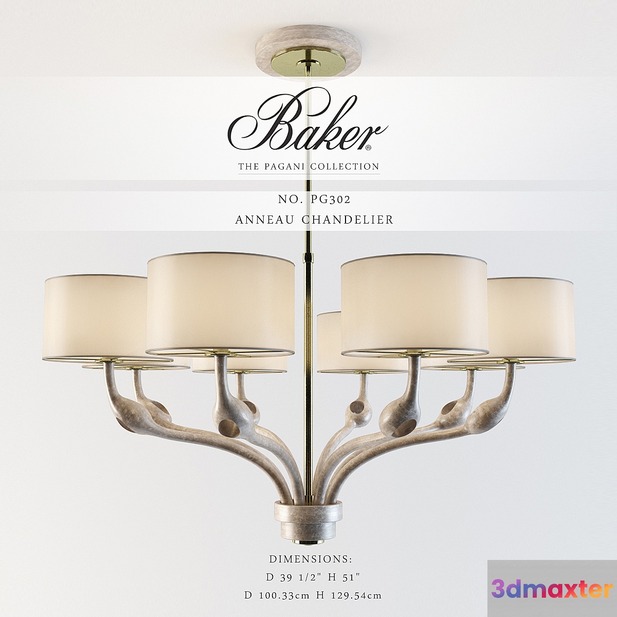 Baker_Anneau Chandelier_No PG302 3D Max