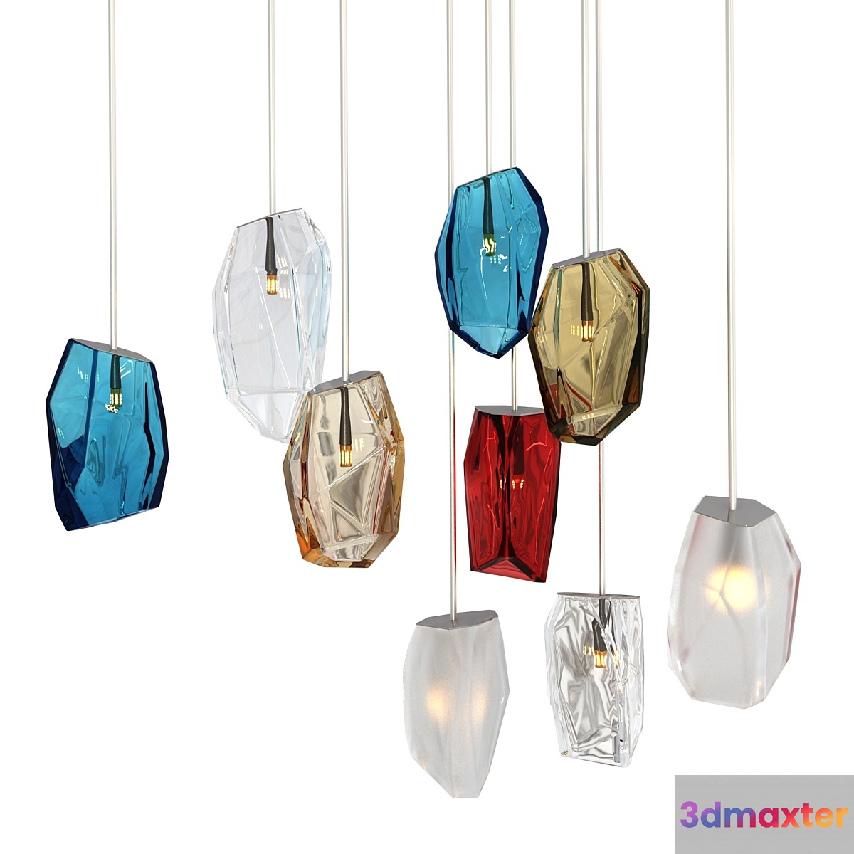 Chandeliers Crystal rock. Arik Levy 3D Max