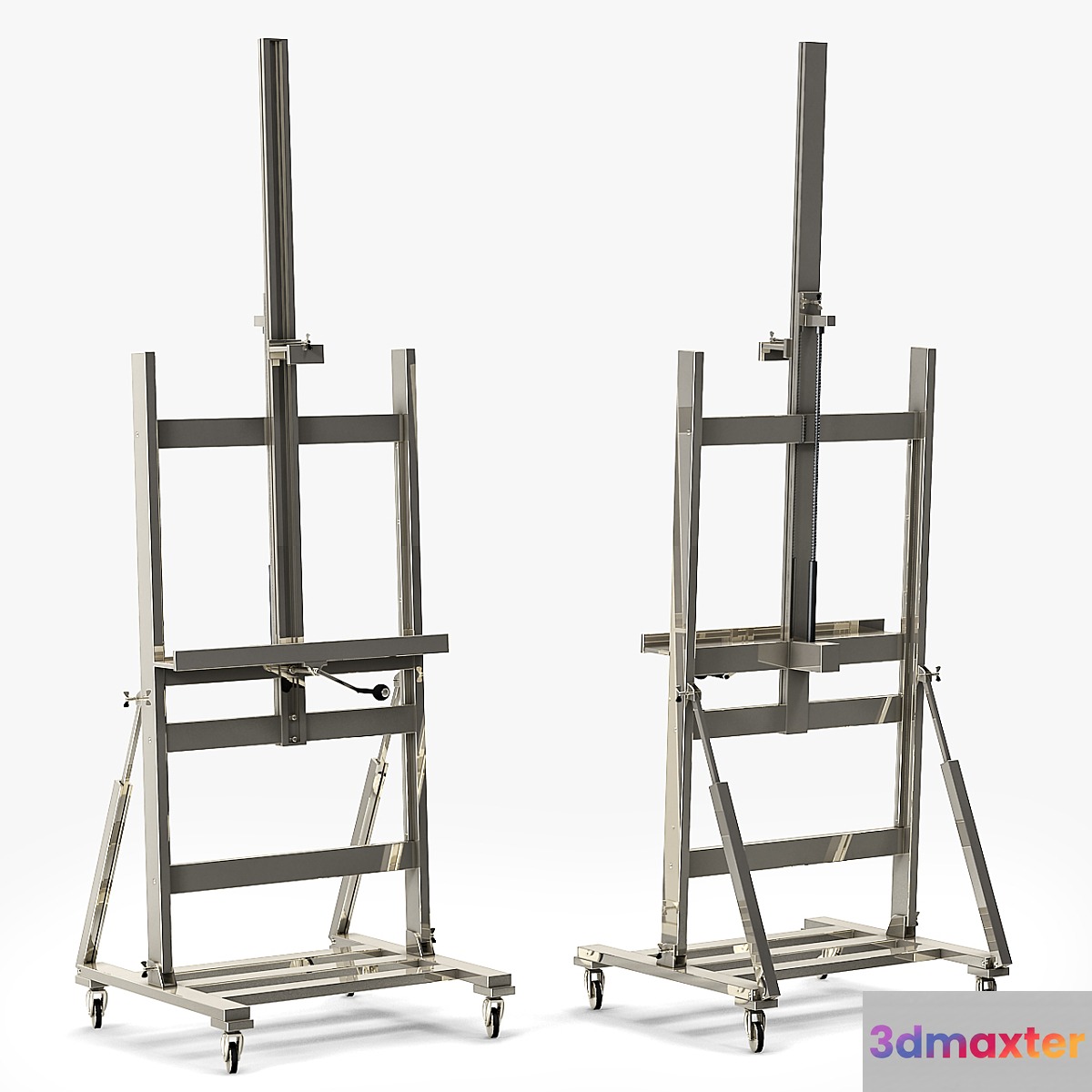 Restoration Hardware POLISHED NICKEL TV EASEL 3D Max