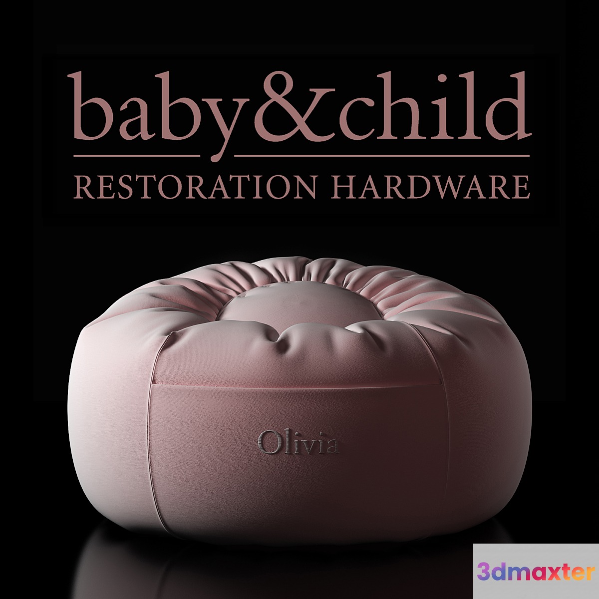 RH POUF OLIVIA 3D Max