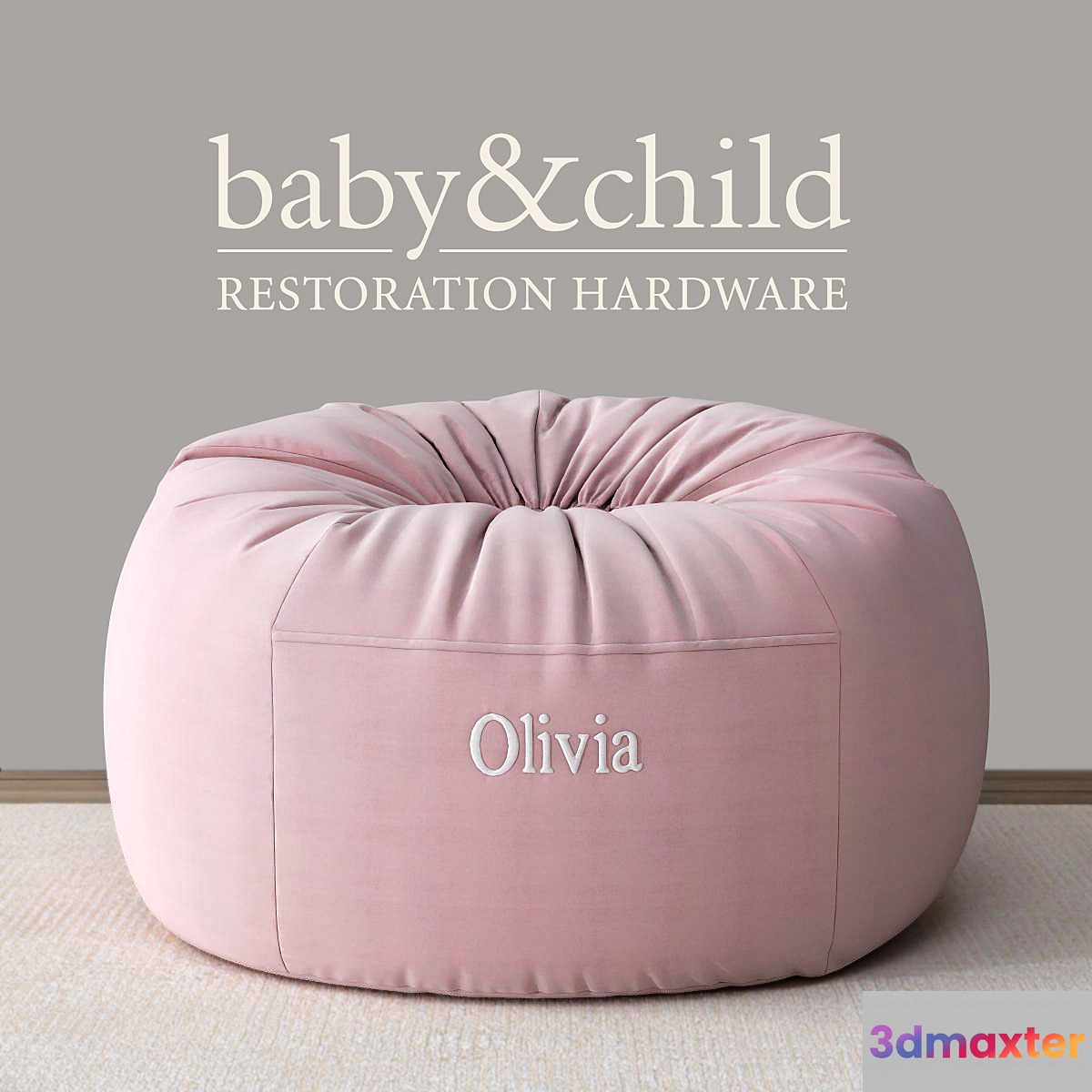 RH _ WASHED VELVET BEAN BAG COVER - No.2
