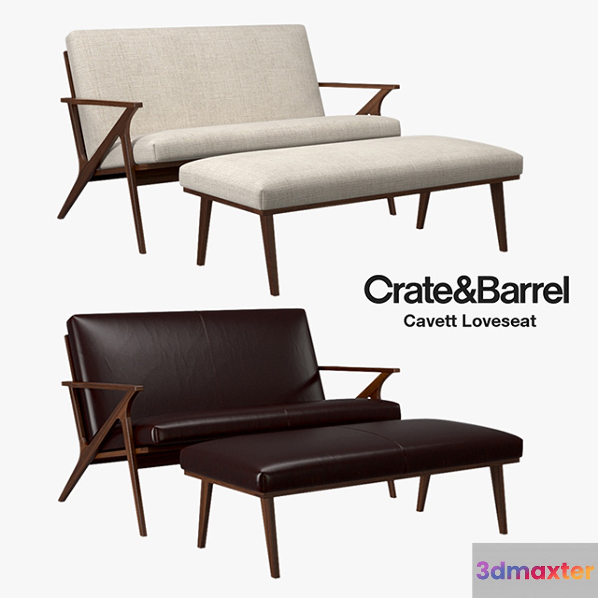 Crate and Barrel - Cavett Loveseat - No.2
