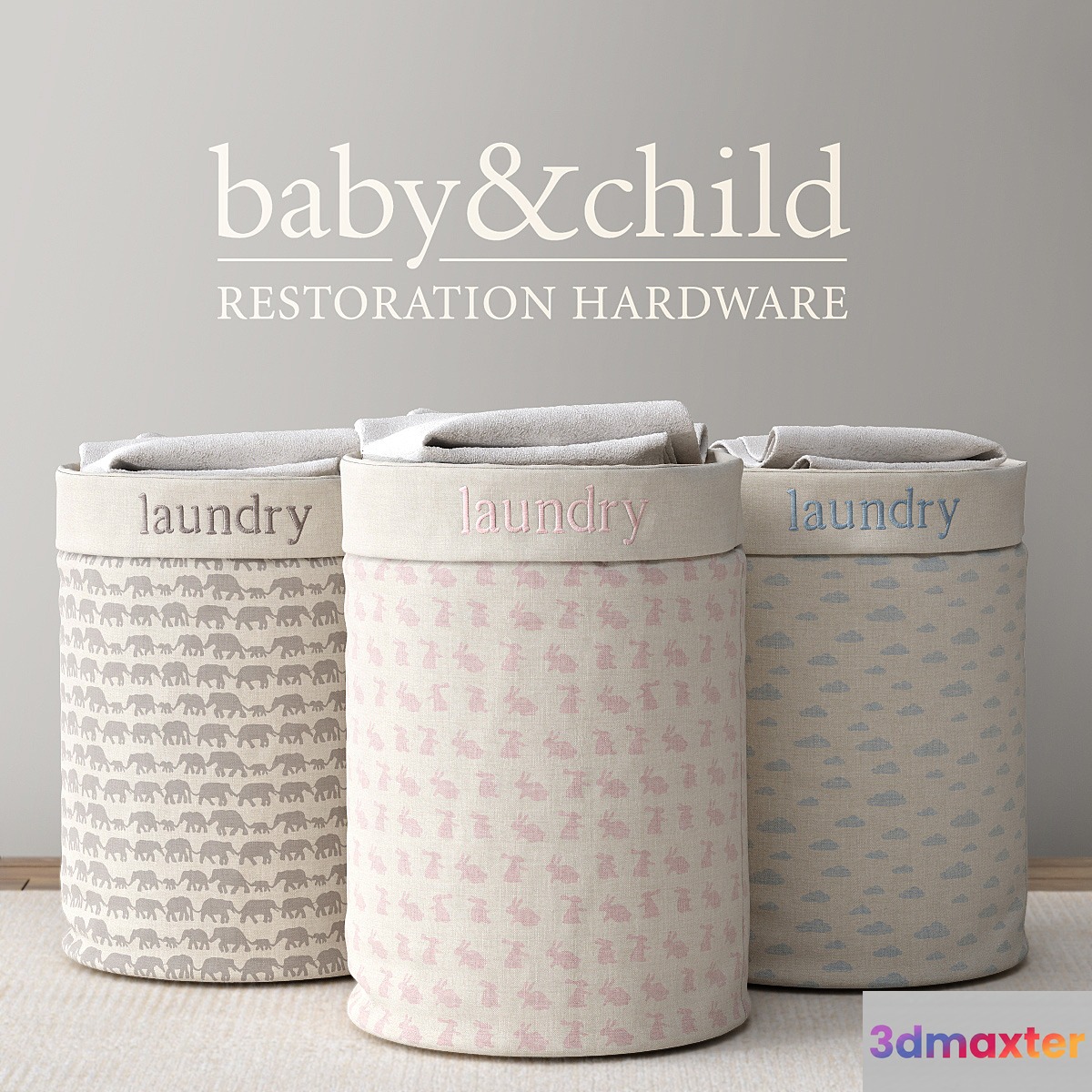 RH _ NURSERY CANVAS HAMPER - No.2