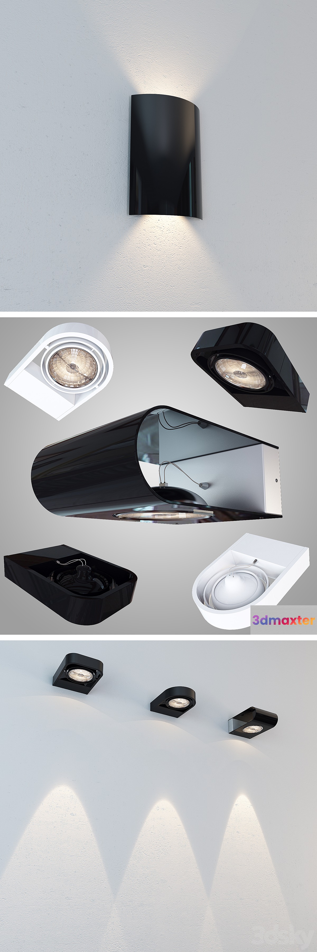 Wall lights 2 3D Max