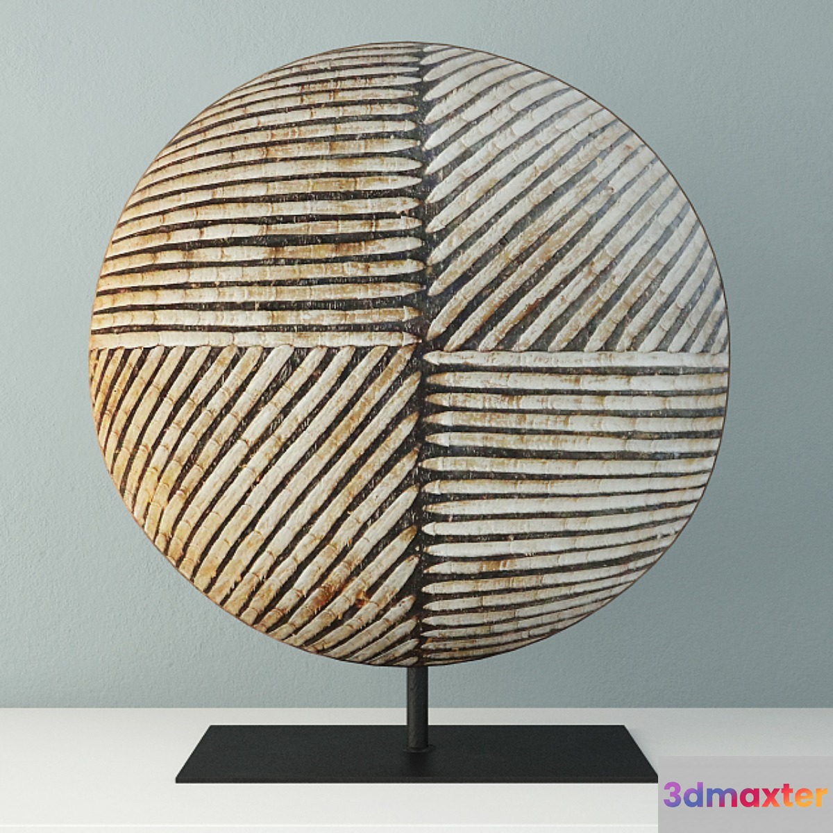 Songye Congo Wood Shield 3D Max