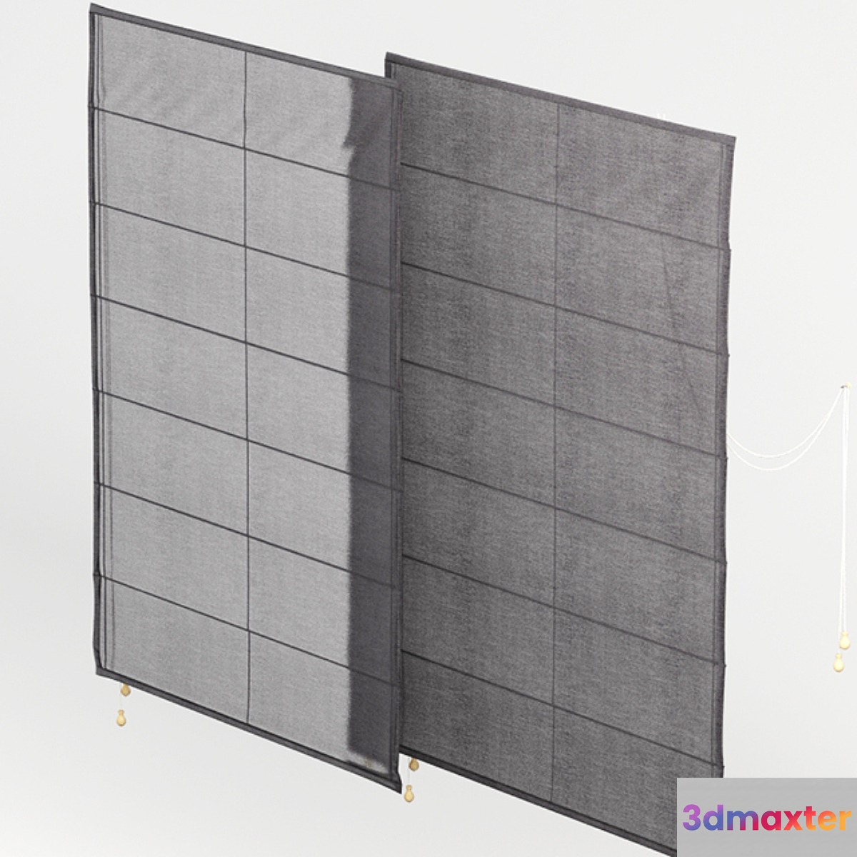 Roman blinds 4 - No.2 3D Max