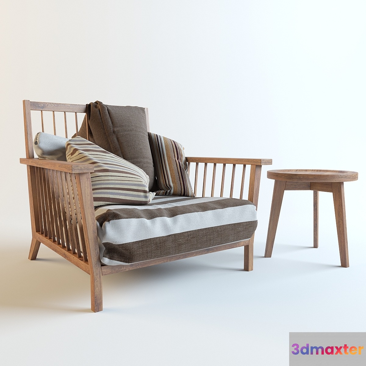 Table and garden chair INOUT 3D Max
