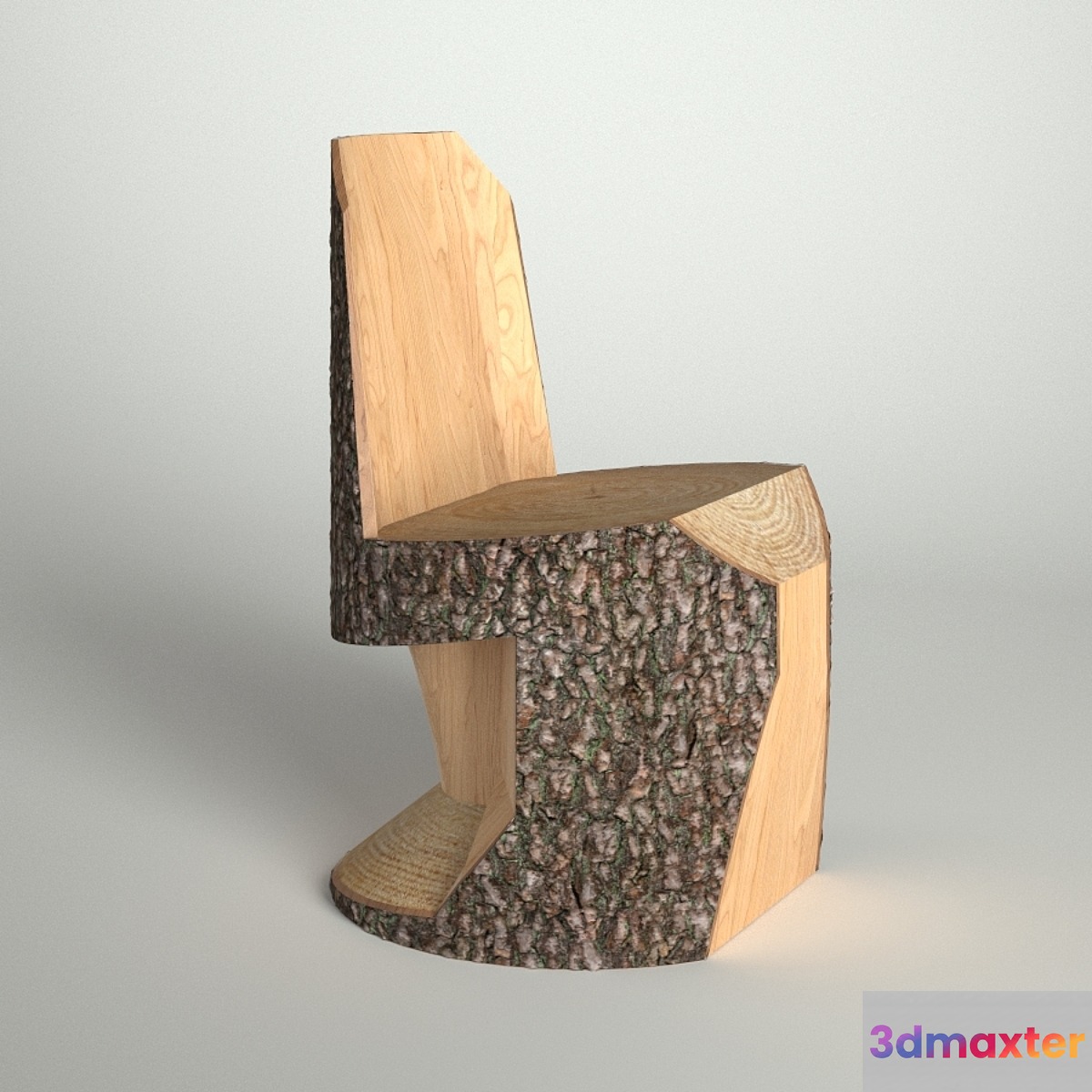 Log chair 3D Max