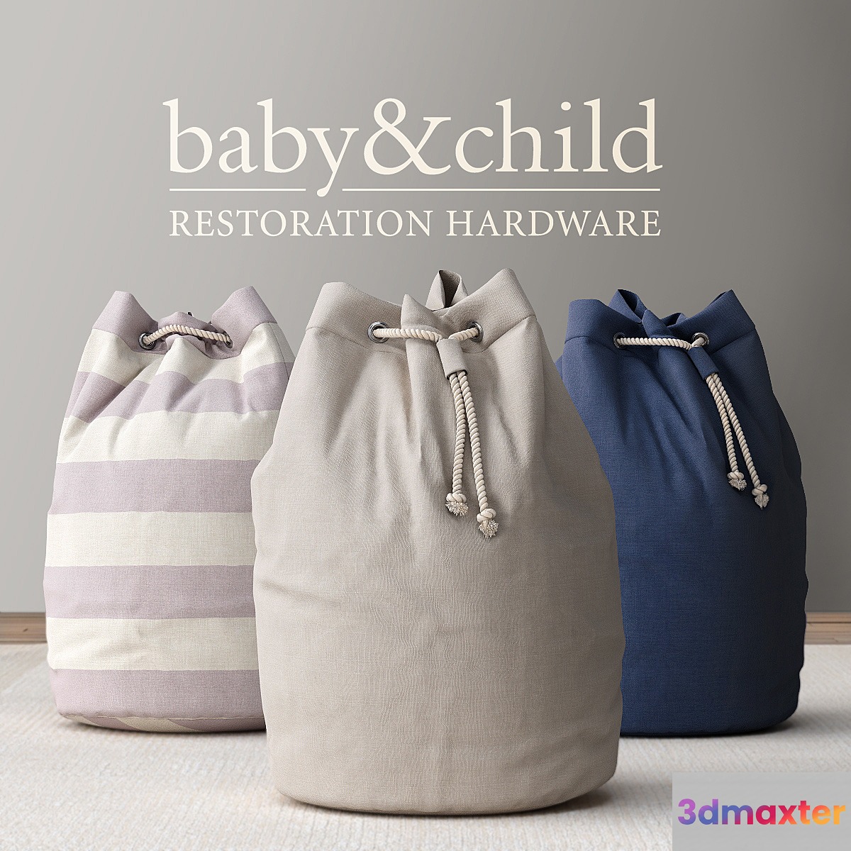 RH _ SOLID CANVAS HAMPER