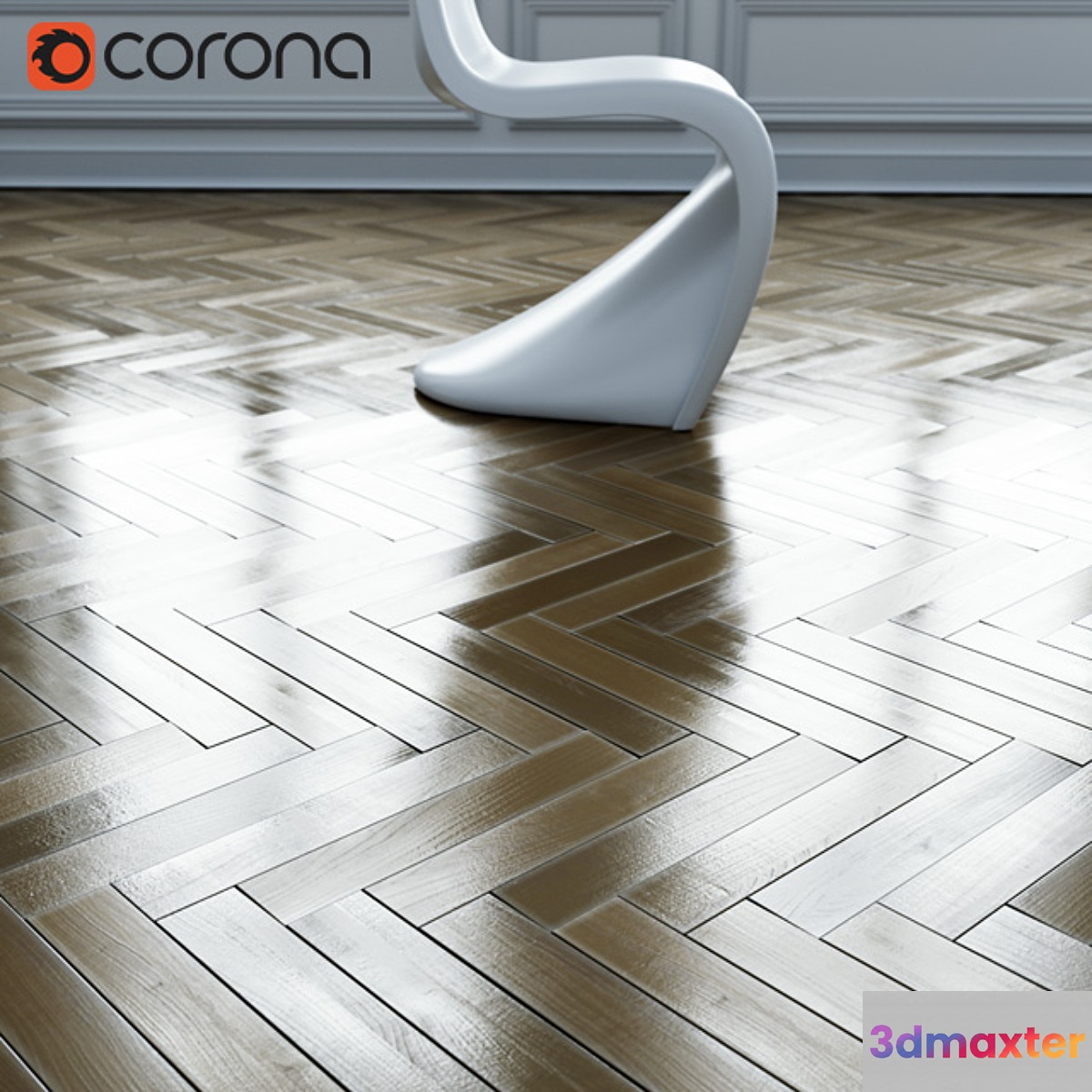 Herringbone parquet 3D Max