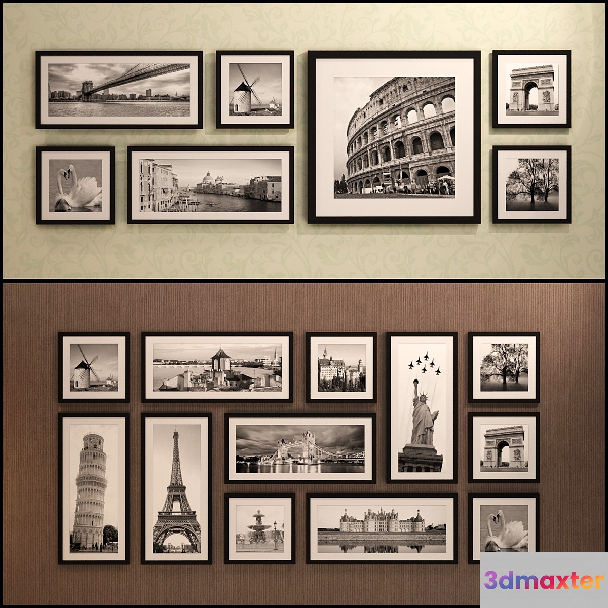 The picture in the frame: 20 pieces - 5 combinations (a collection of 15) Picture Frame - No.3