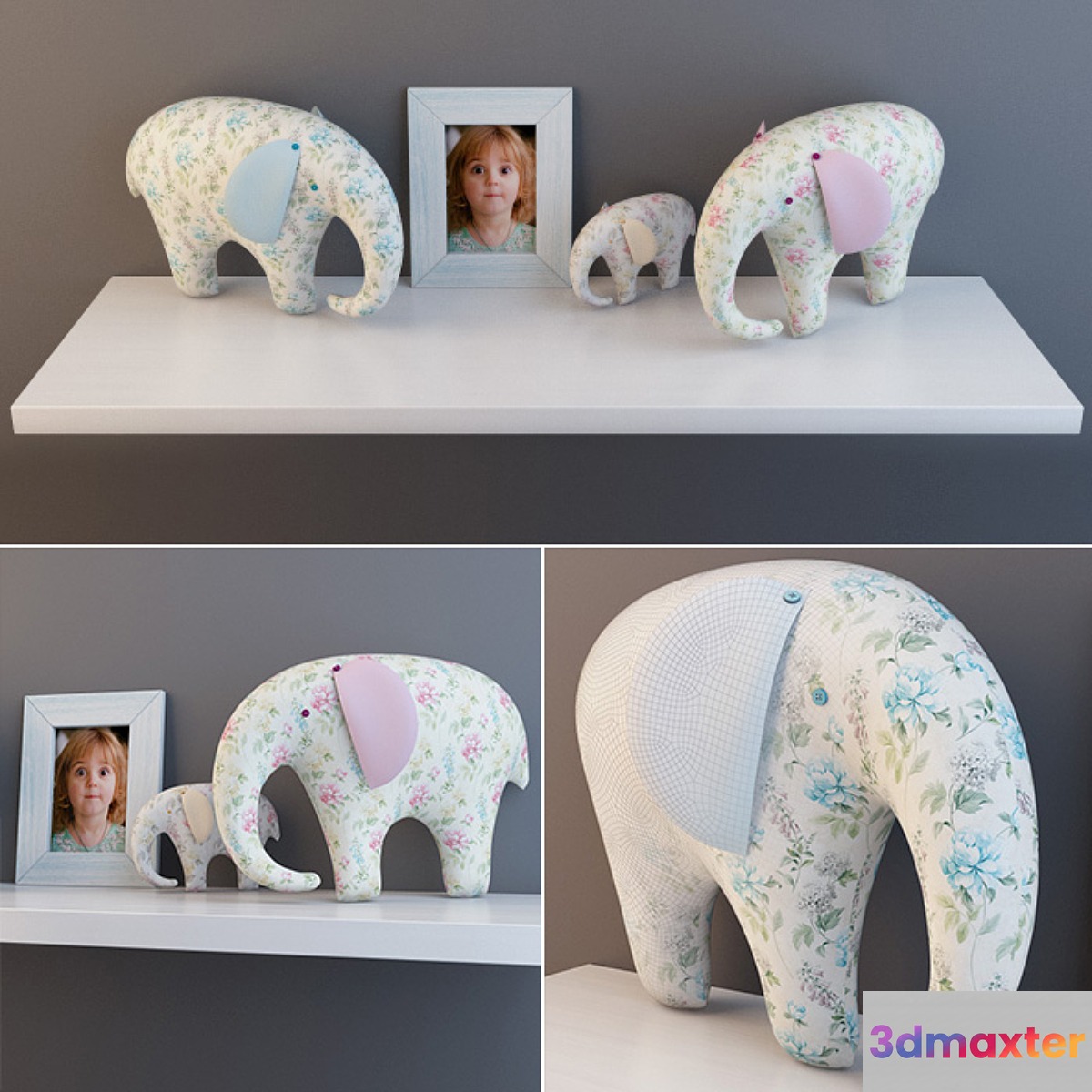 Shelf_Ellephant_Decor 3D Max