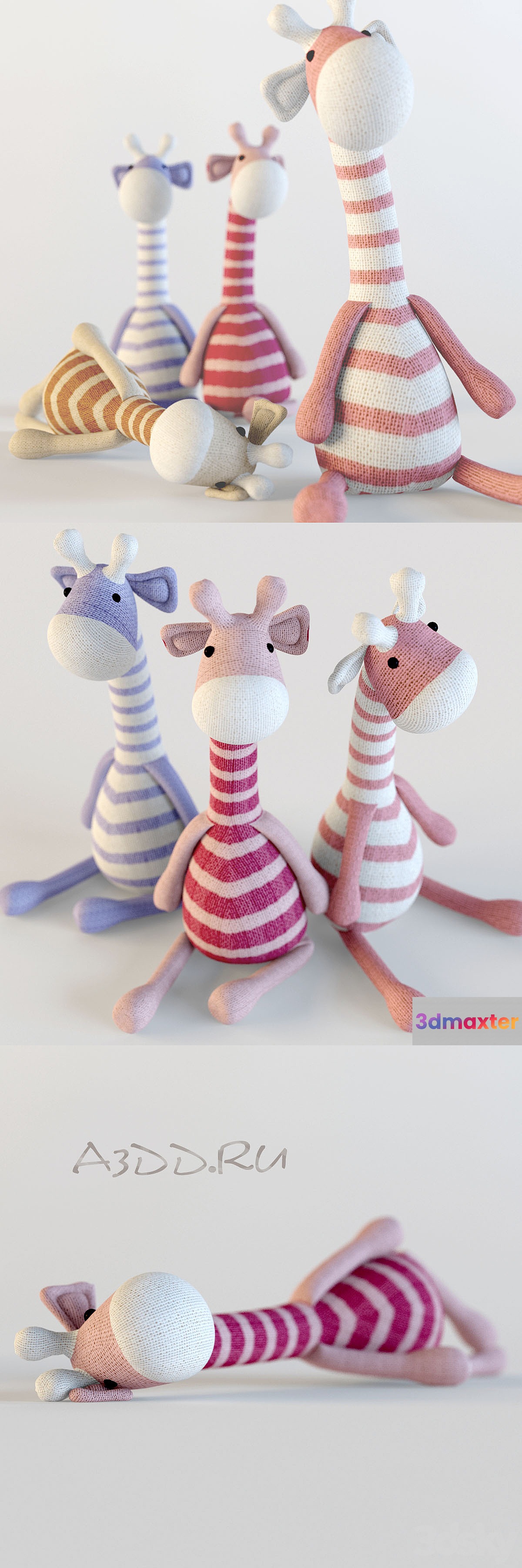 Giraffes textile - No.3