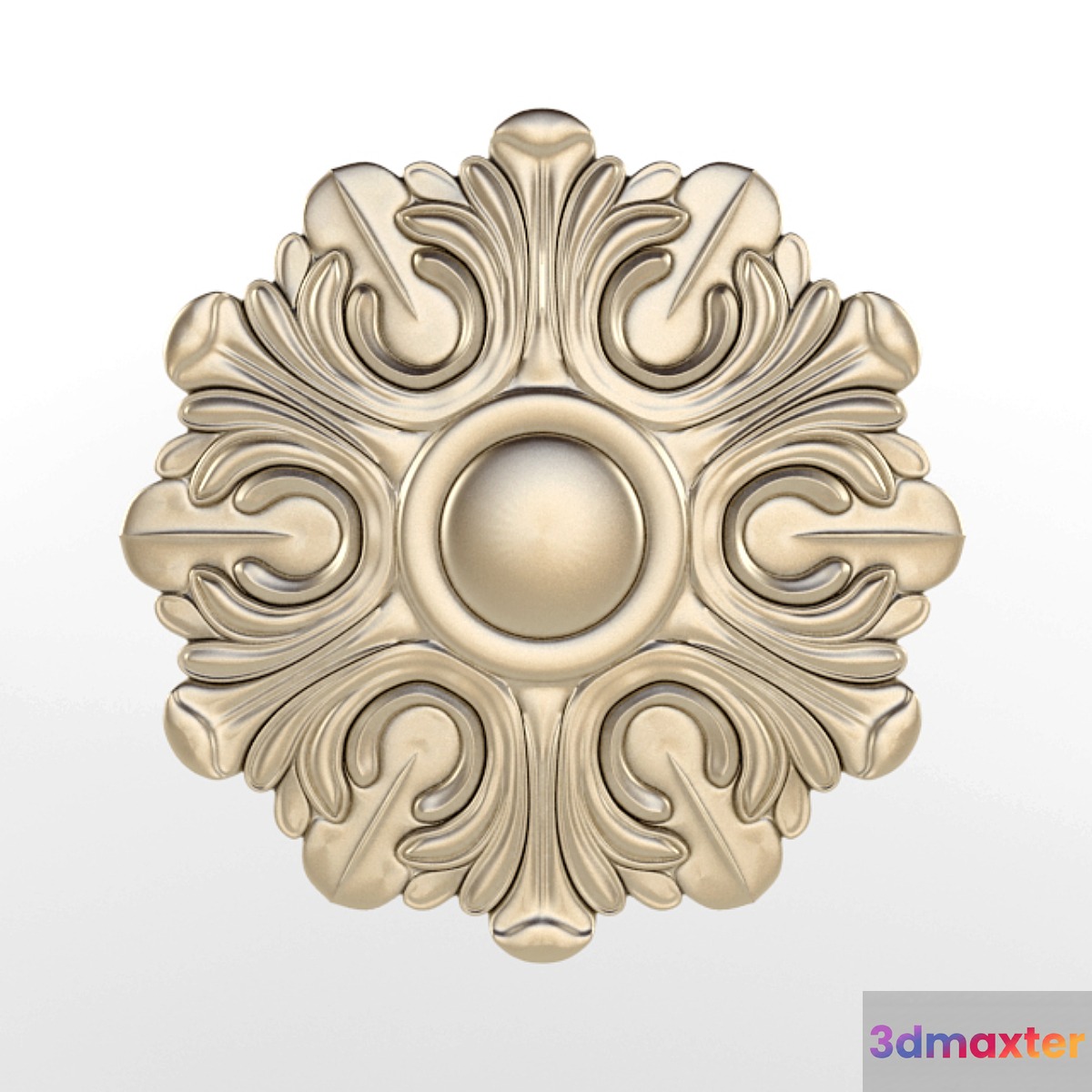 Rosette pattern carving