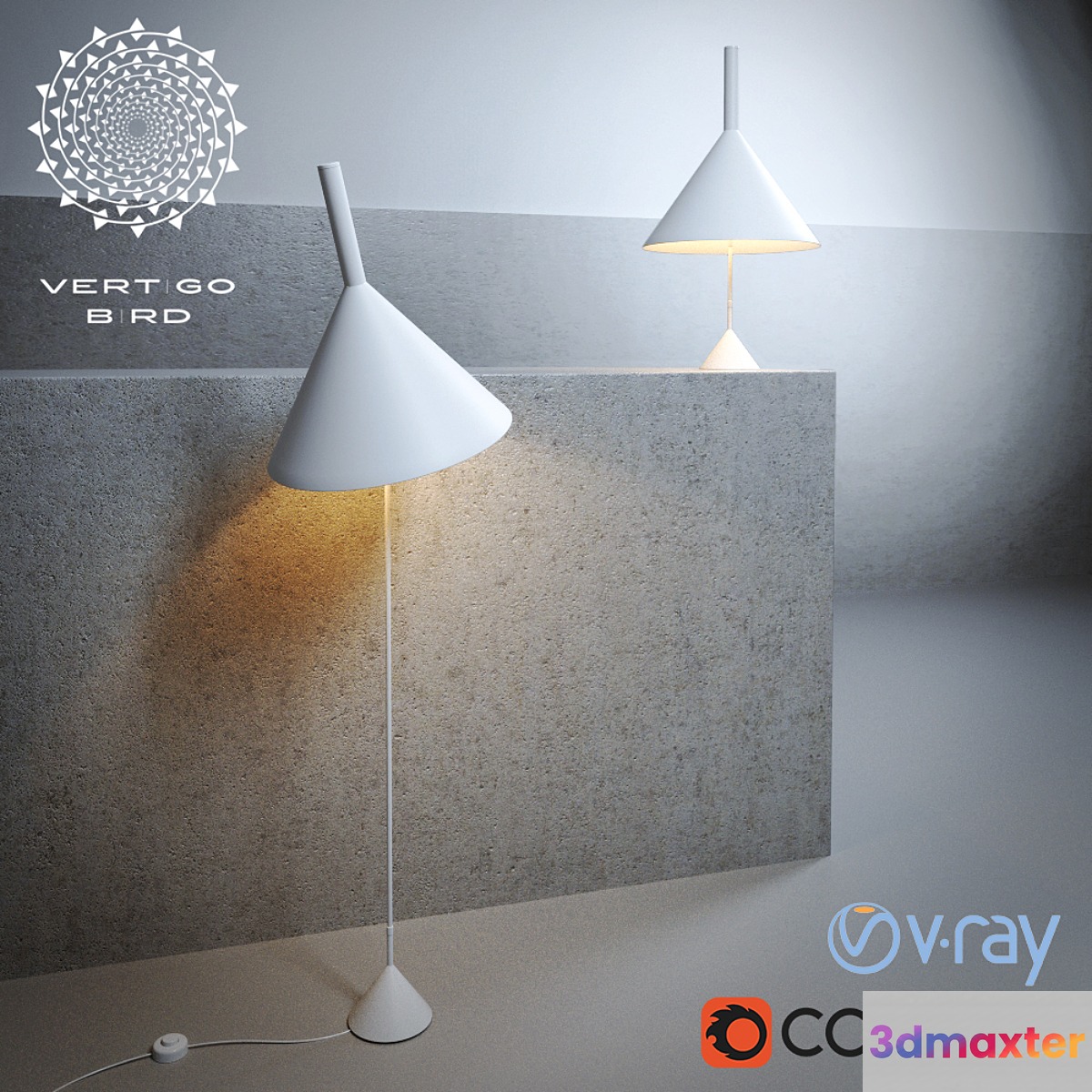 Vertigo bird Funnel Standard and table lamps 3D Max