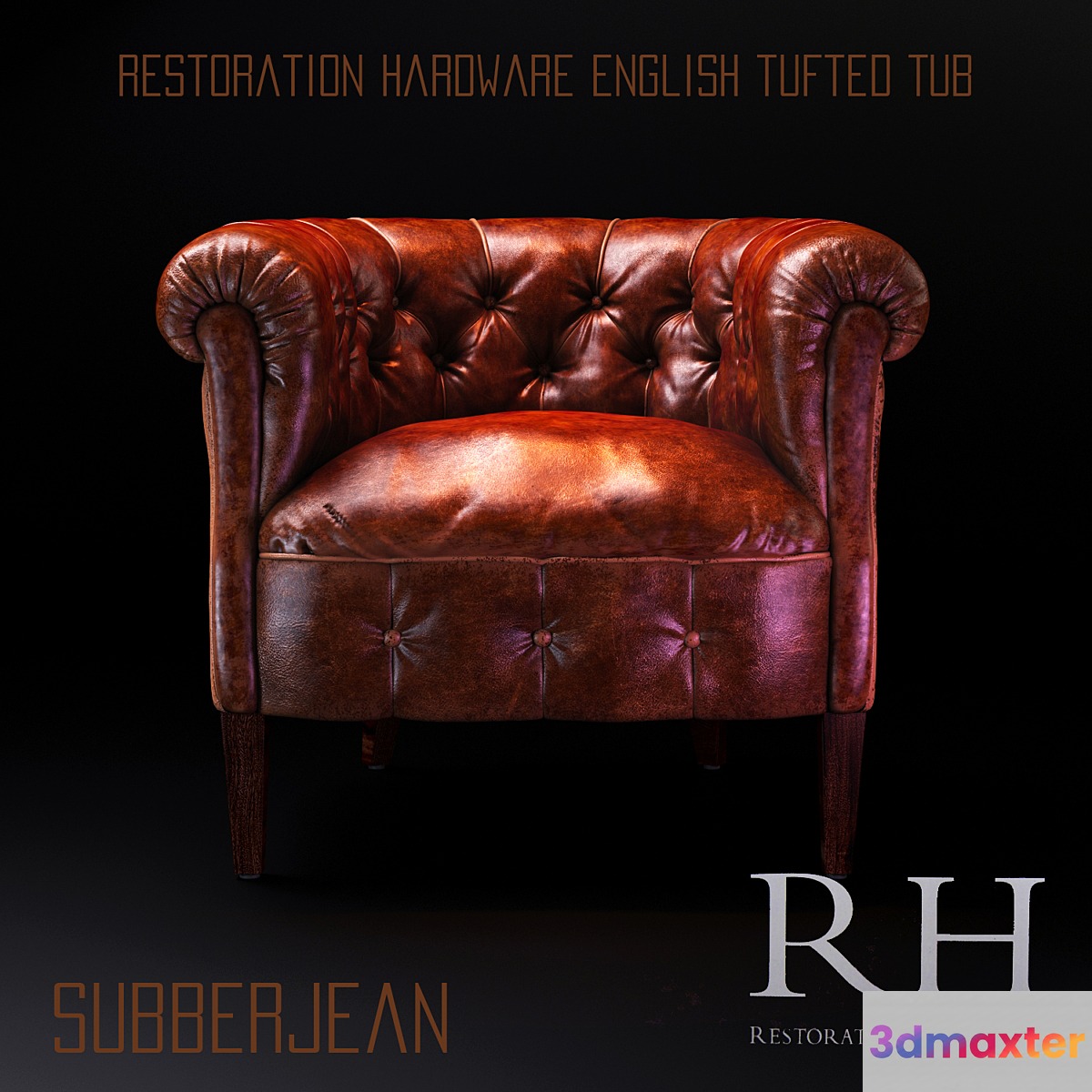 Restoration Hardware English Tufted TUB 3D Max