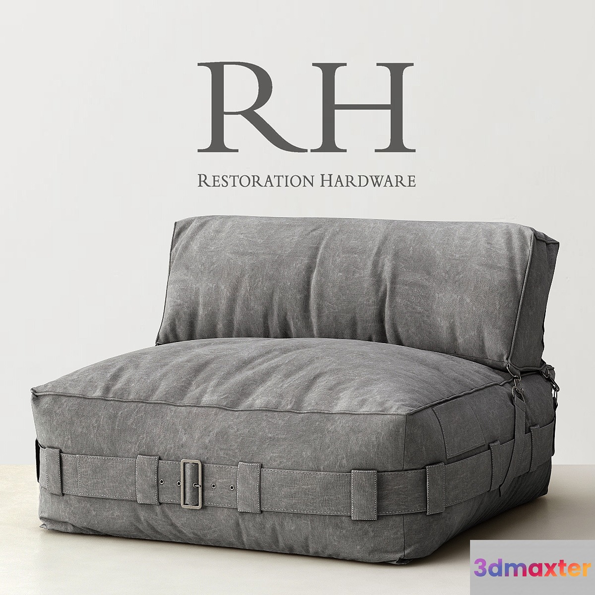 RH _ CARGO LOUNGE ARMLESS CHAIR 3D Max