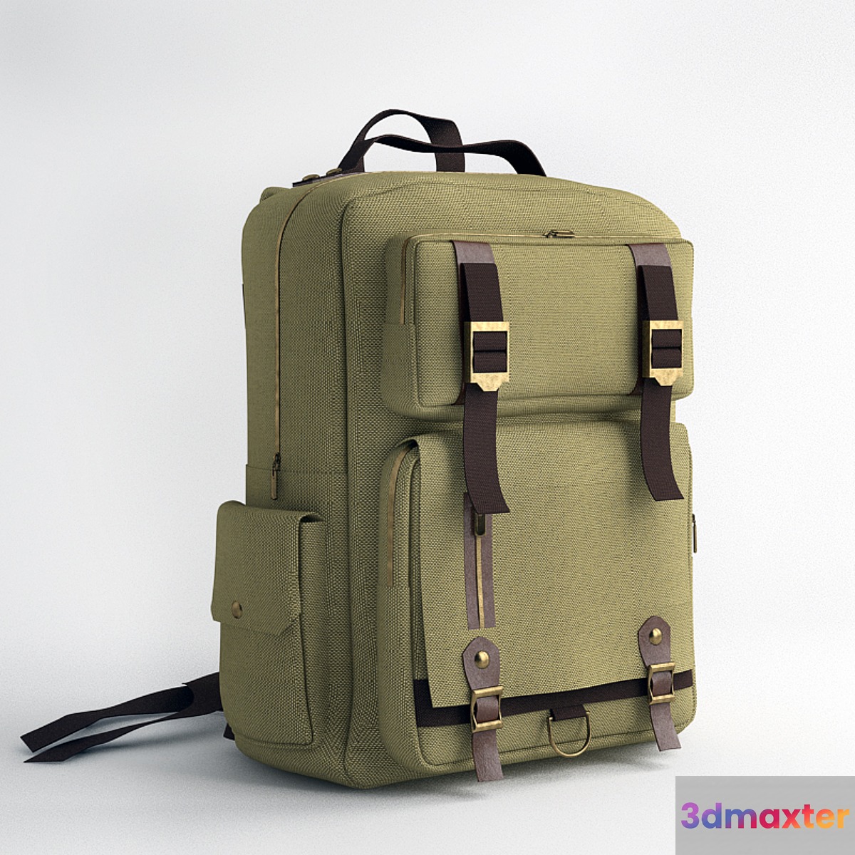 Backpack BLUBOON Rucksack Vintage Backpacks Canvas School Unisex Bags with Large Capacity for Outdoor _ Hiking _ College - No.2 3D Max