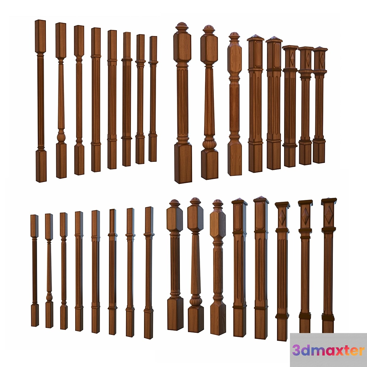 8 posts and balusters 8