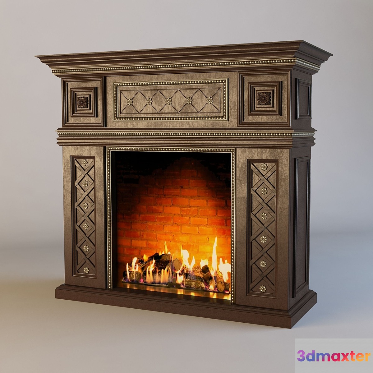 Classic wood for the fireplace portal