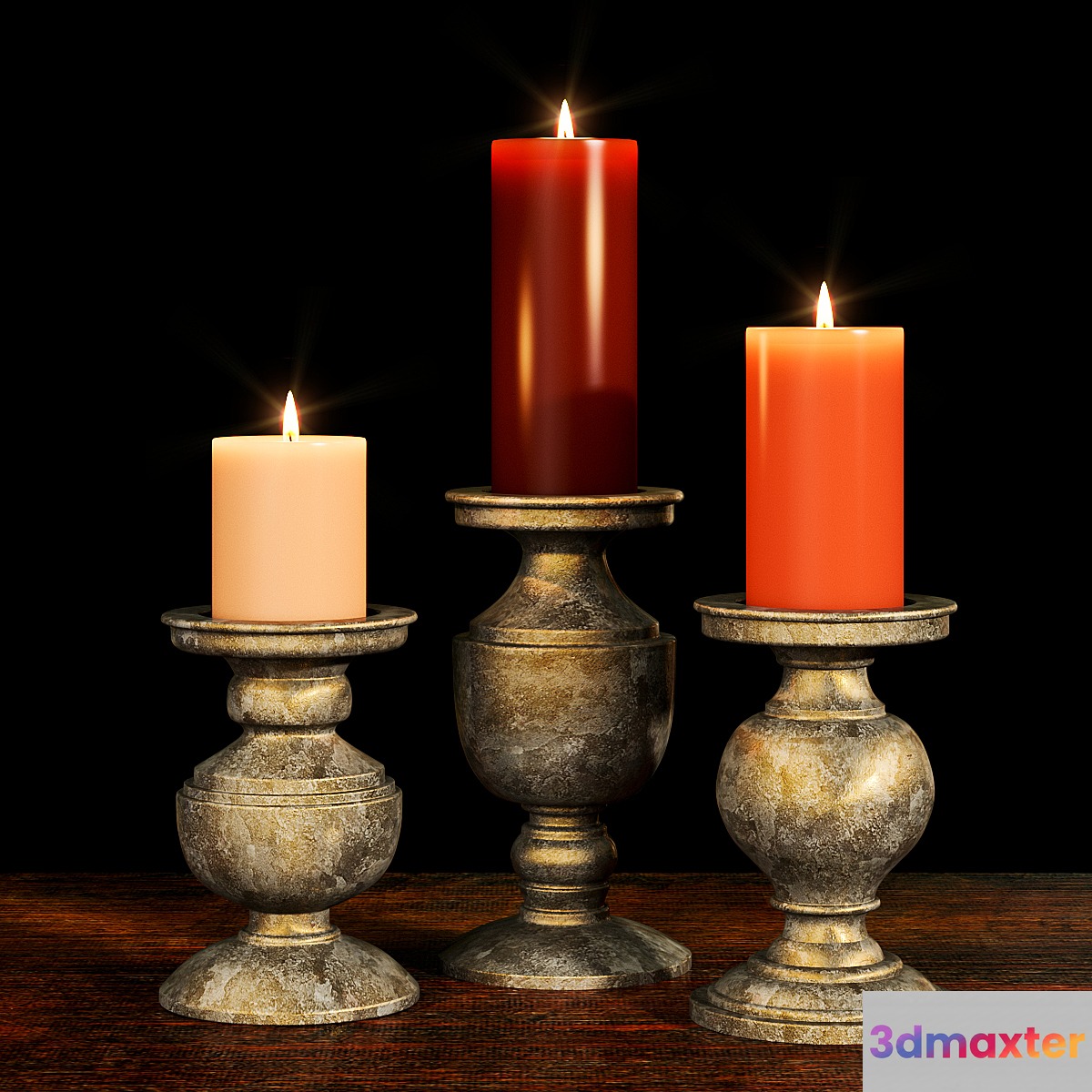candel set -3 3D Max