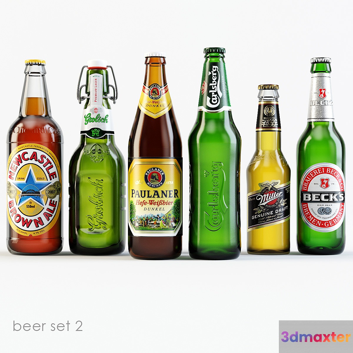 Bottles of beer 2 3D Max